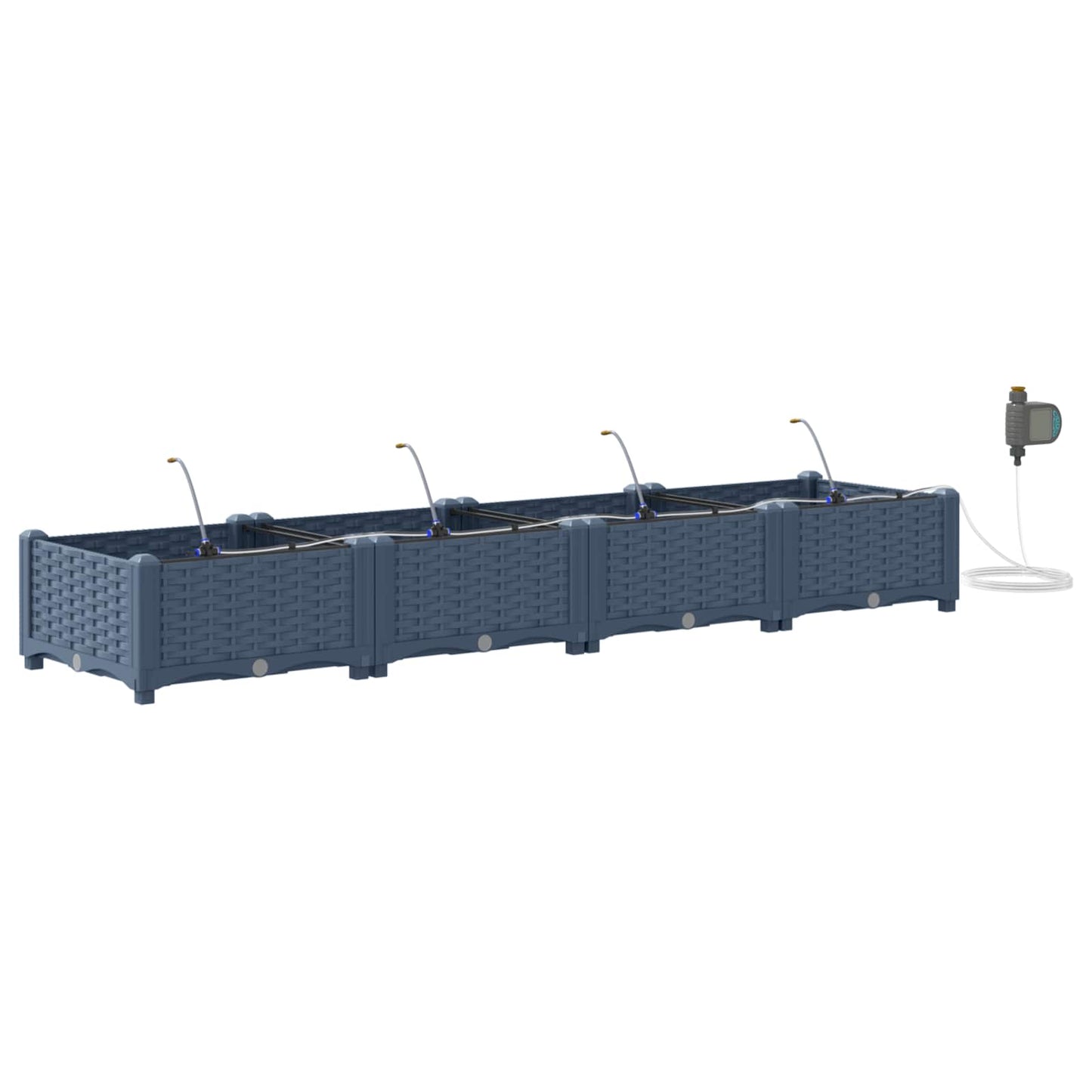JUNG Vida Garten-Pflanzgefäß 4 pcs Grau 120 x 120 x 142 cm Stahl