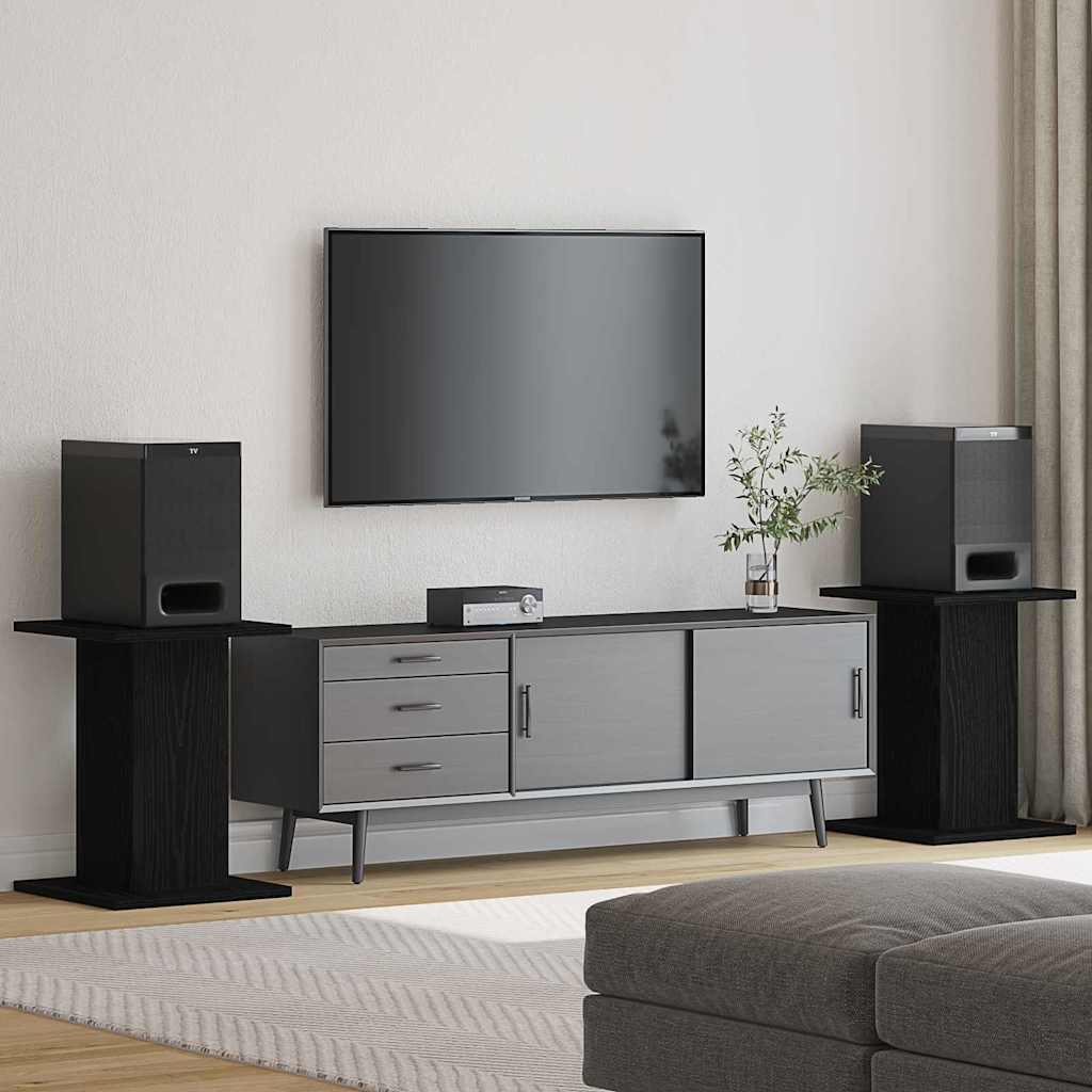 JUNG Vida Lautsprecherständer 2 pcs Schwarz Eichen-Optik 30 x 30 x 40 cm