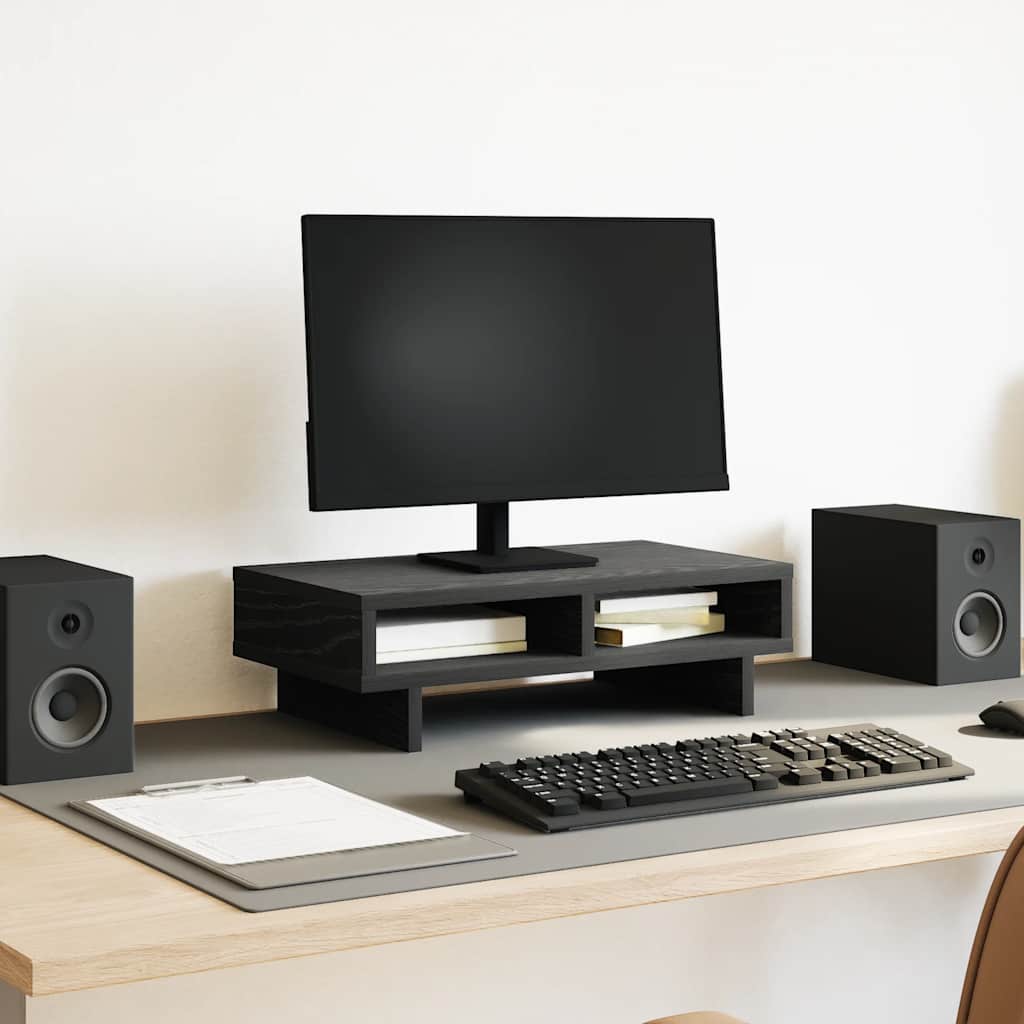 JUNG Vida Monitorständer Schwarz Eichen-Optik 50x27x15 cm Holzwerkstoff