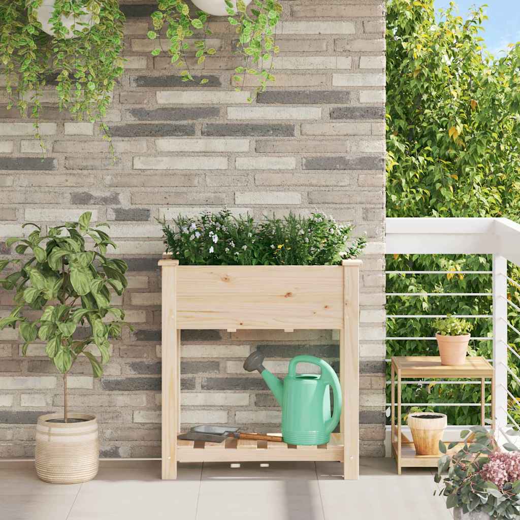 JUNG Vida Garten-Pflanzgefäß mit Regal Beige 71 x 37 x 76,5 cm
