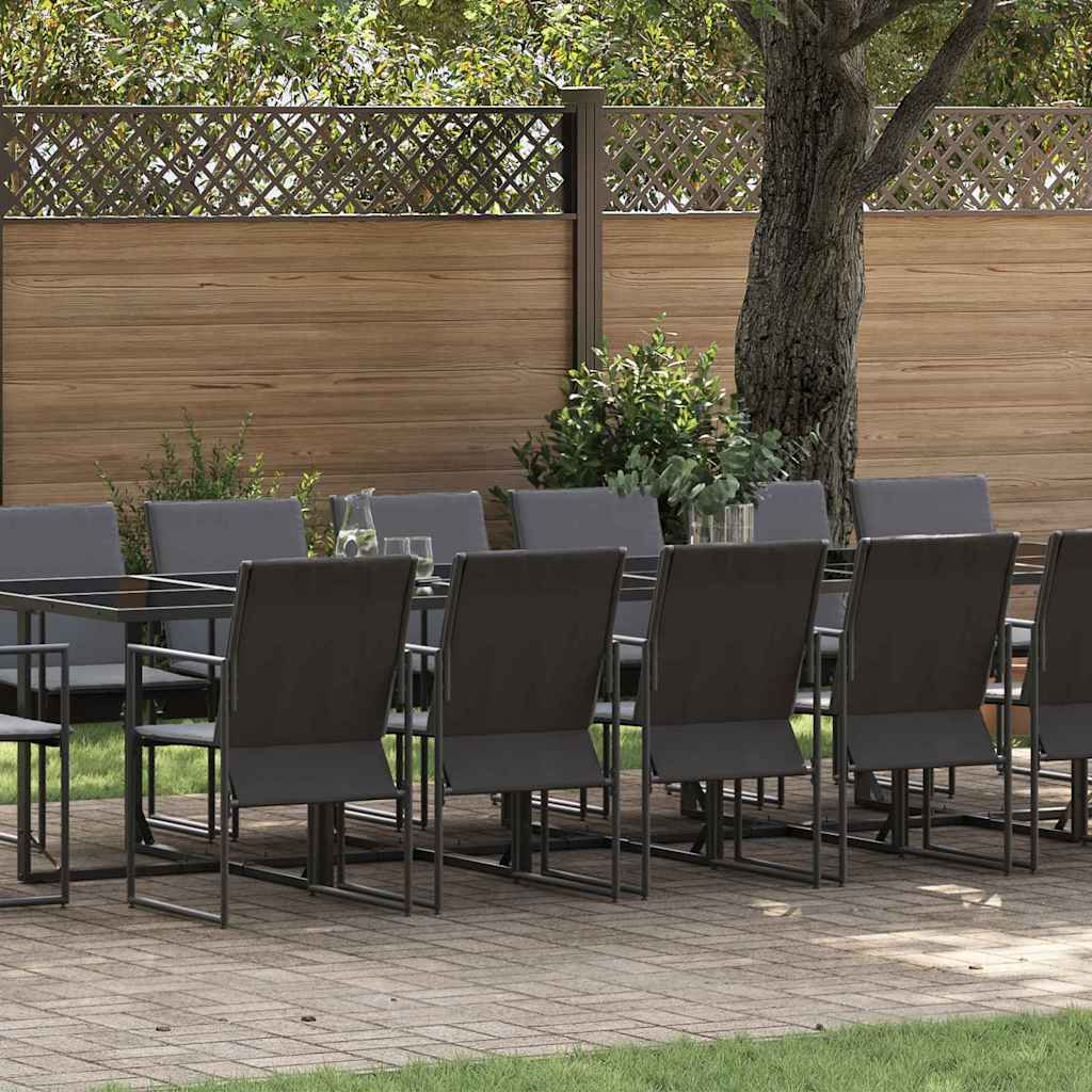 JUNG Vida Garten Essgruppe 17 pcs Schwarz Stahl