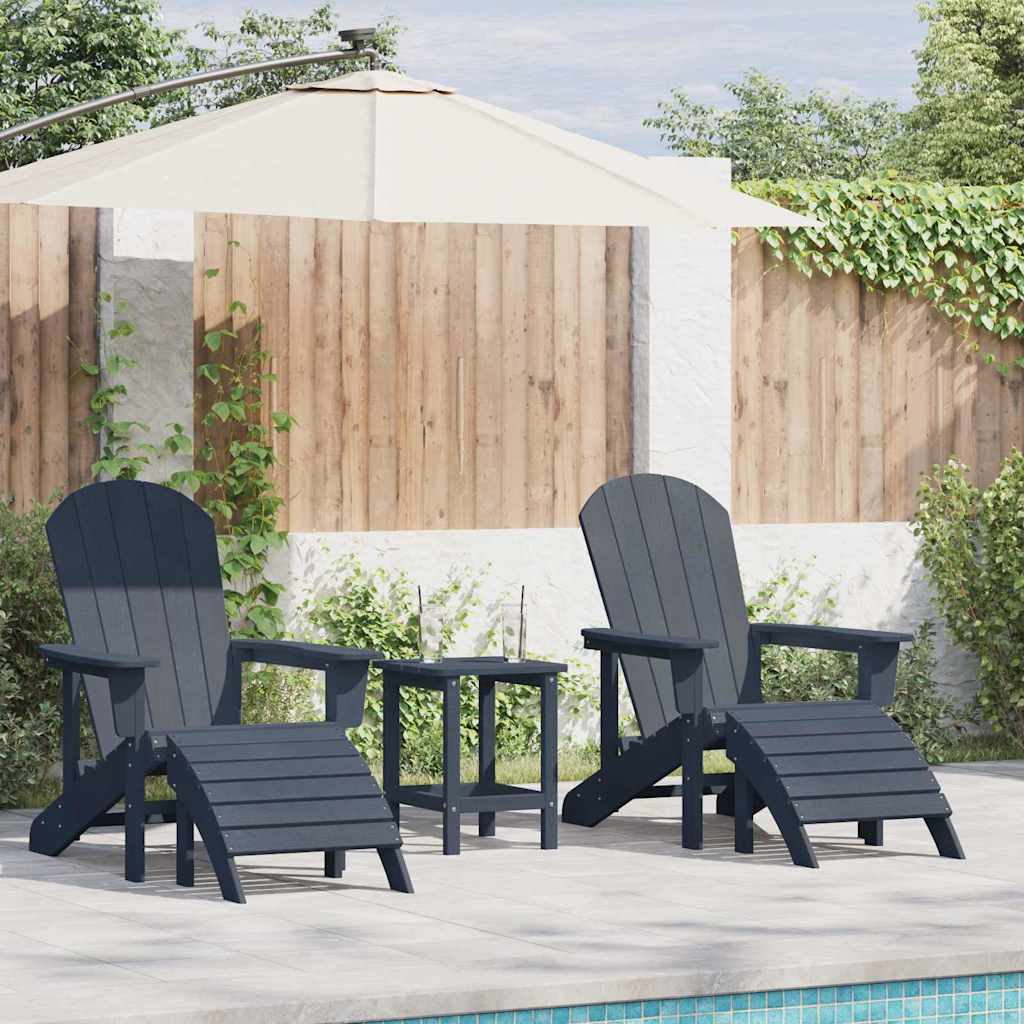 JUNG Vida Gartenstuhl 3 pcs Marineblau Polyethylen