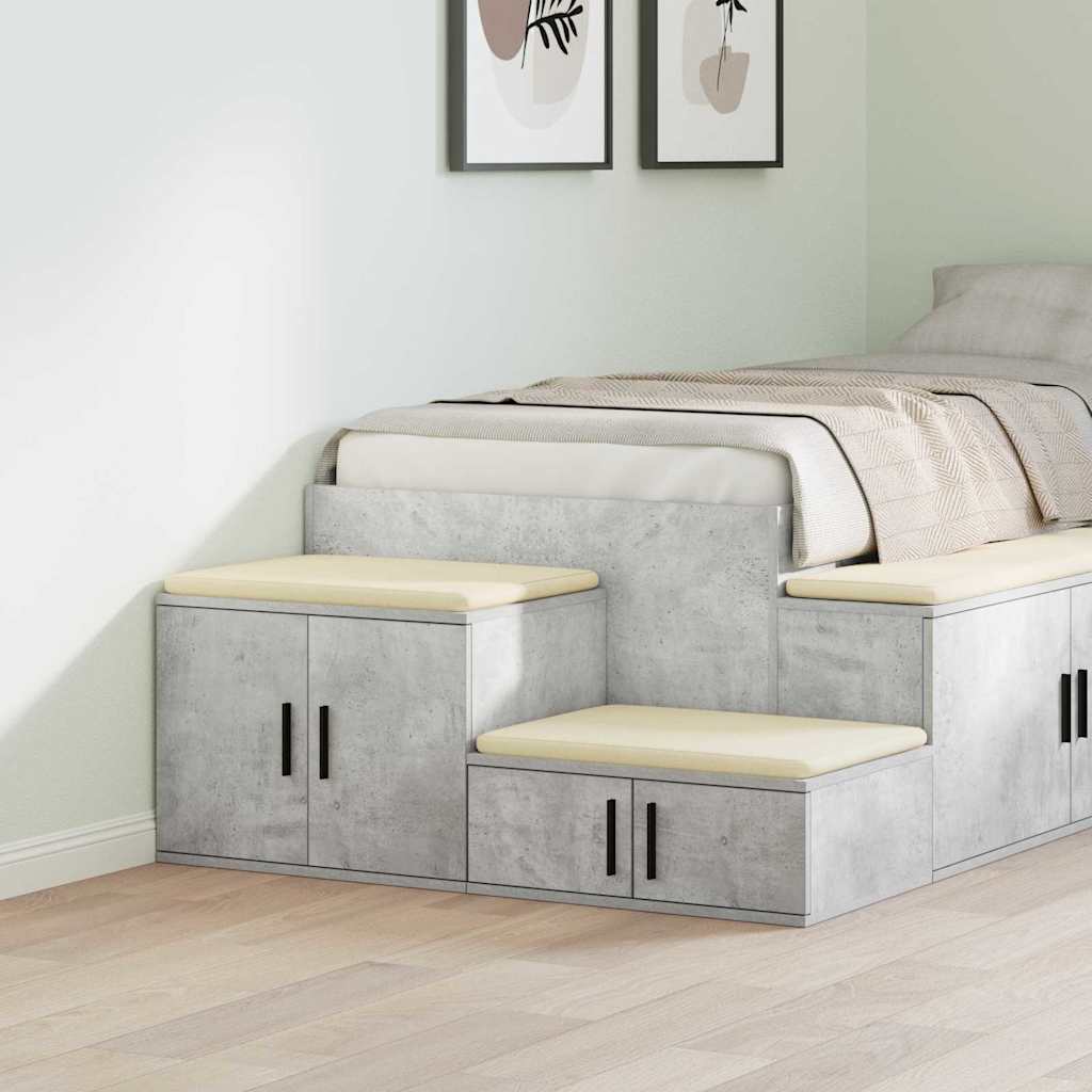 JUNG Vida Aufbewahrungsschrank 2 pcs Beton Grau 127 x 41 x 40 cm