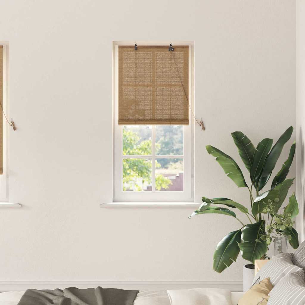 JUNG Vida Rollo mit Vorhängen Braun 60 x 220 cm Bambus