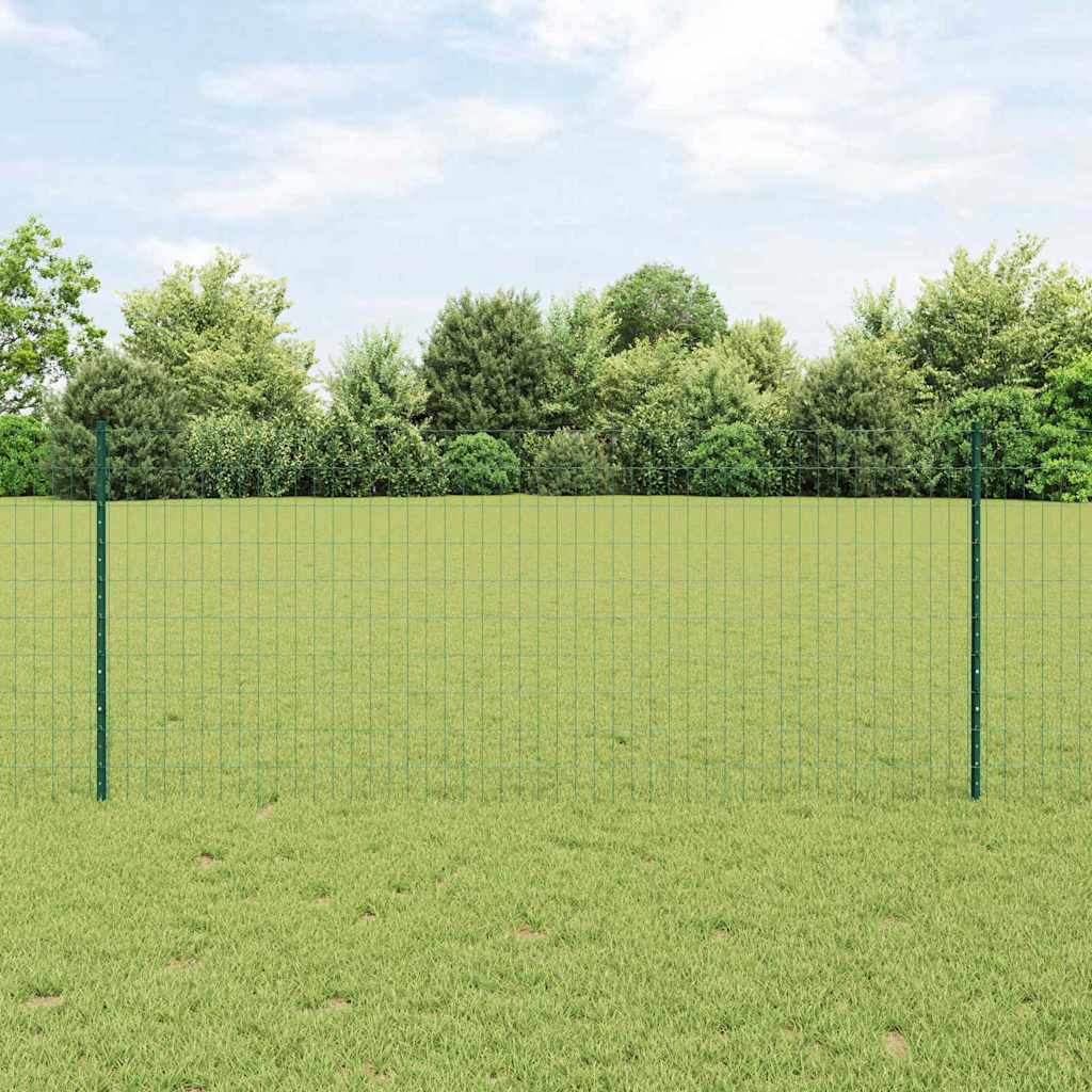 JUNG Vida Zaun mit Pfosten Grün 1 x 25 m Stahl und PVC