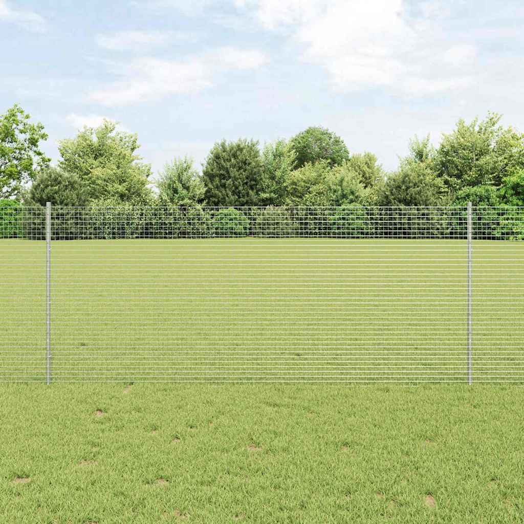 JUNG Vida Zaun mit Pfosten Silber 1 x 10 m Stahl