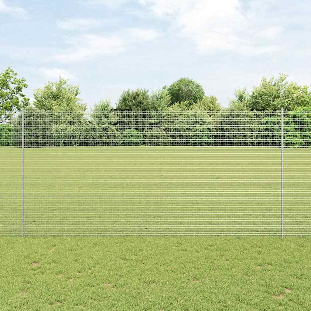 JUNG Vida Zaun mit Pfosten Silber 1,5 x 10 m Stahl