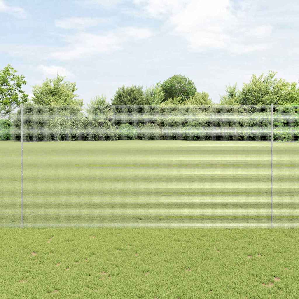 JUNG Vida Zaun mit Pfosten Silber 1,6 x 10 m Stahl