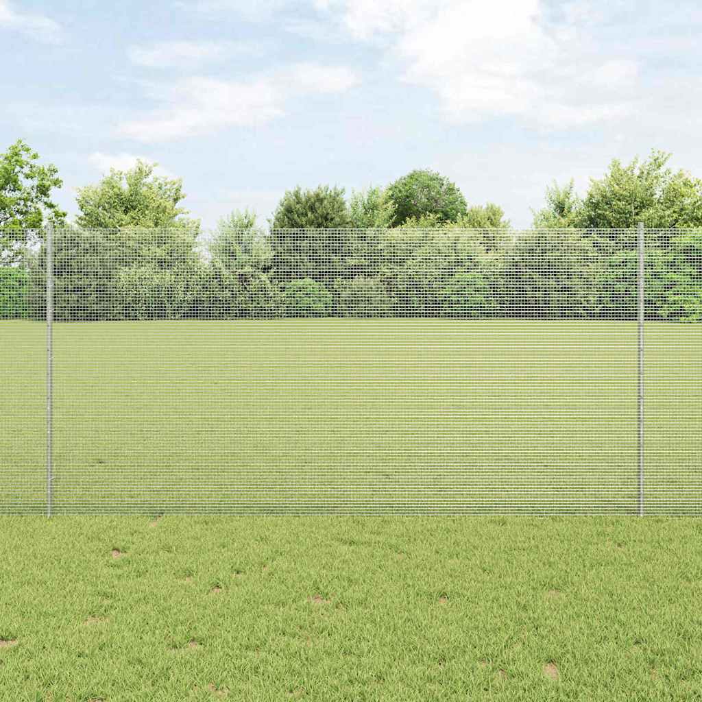 JUNG Vida Zaun mit Pfosten Silber 1,2 x 50 m Stahl