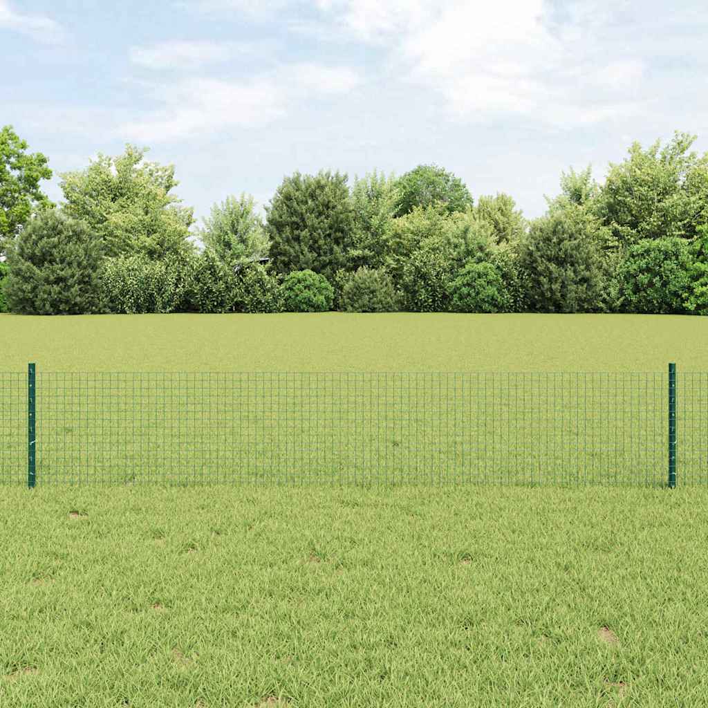 JUNG Vida Zaun mit Pfosten Grün 0,4 x 10 m Stahl und PVC