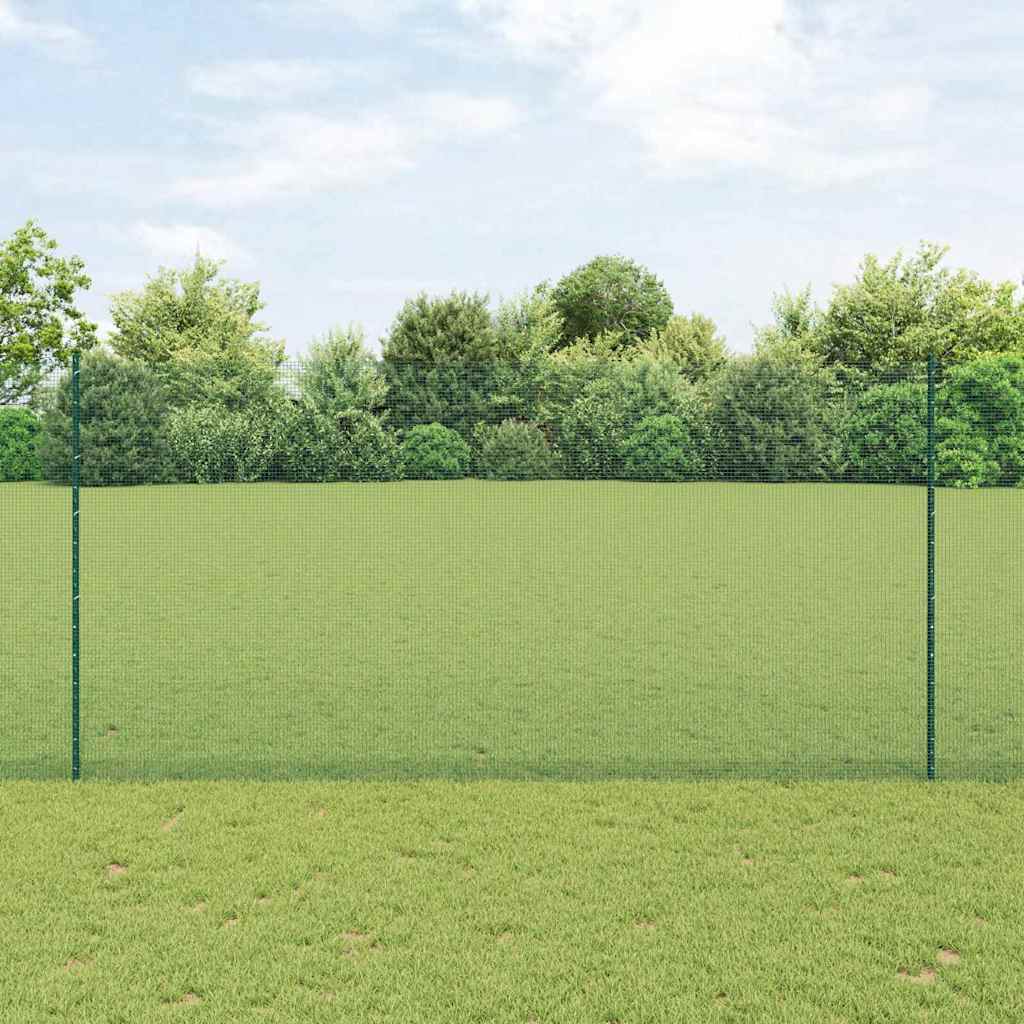 JUNG Vida Zaun mit Pfosten Grün 1.6 x 25 m Stahl und PVC