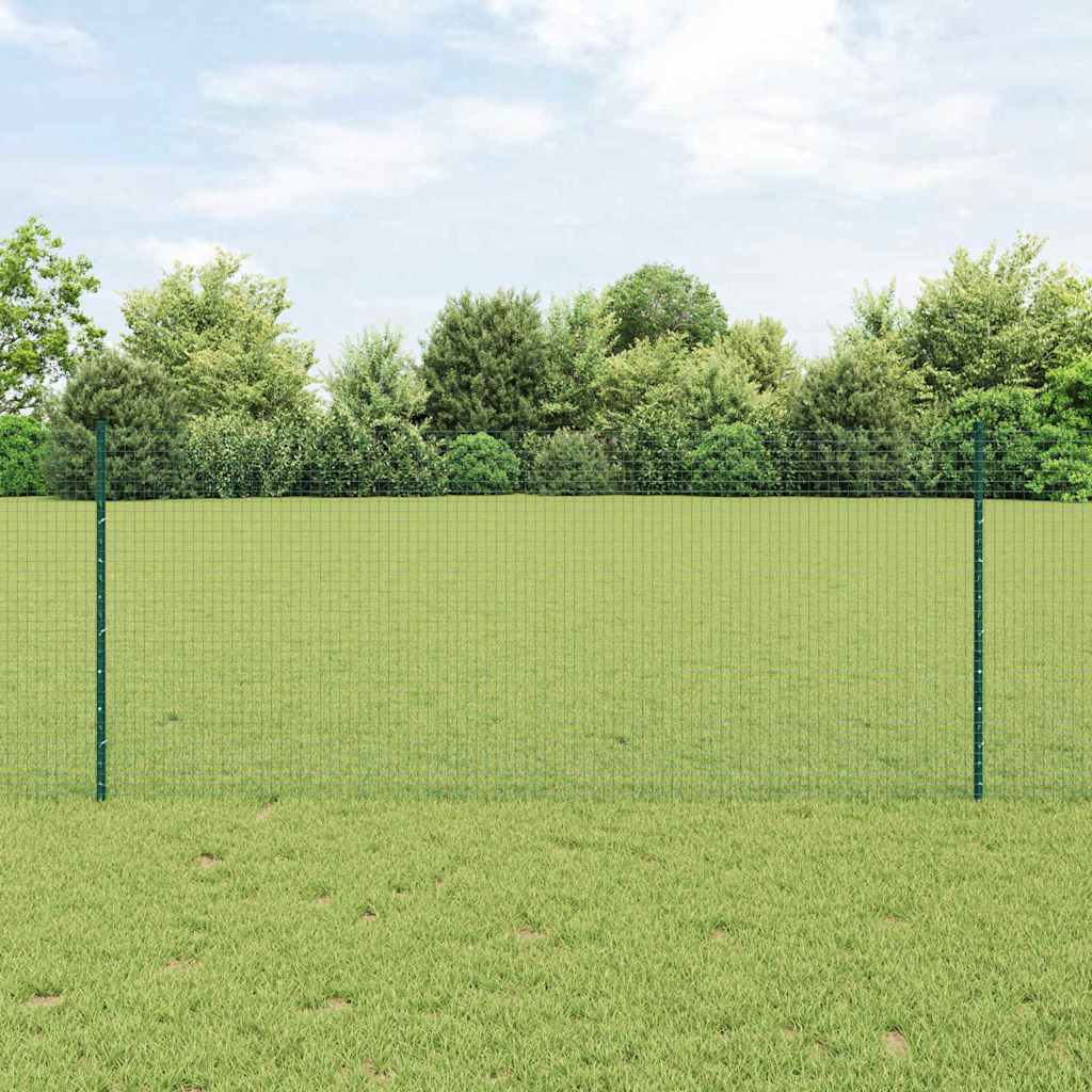 JUNG Vida Zaun mit Pfosten Grün 1 x 50 m Stahl und PVC