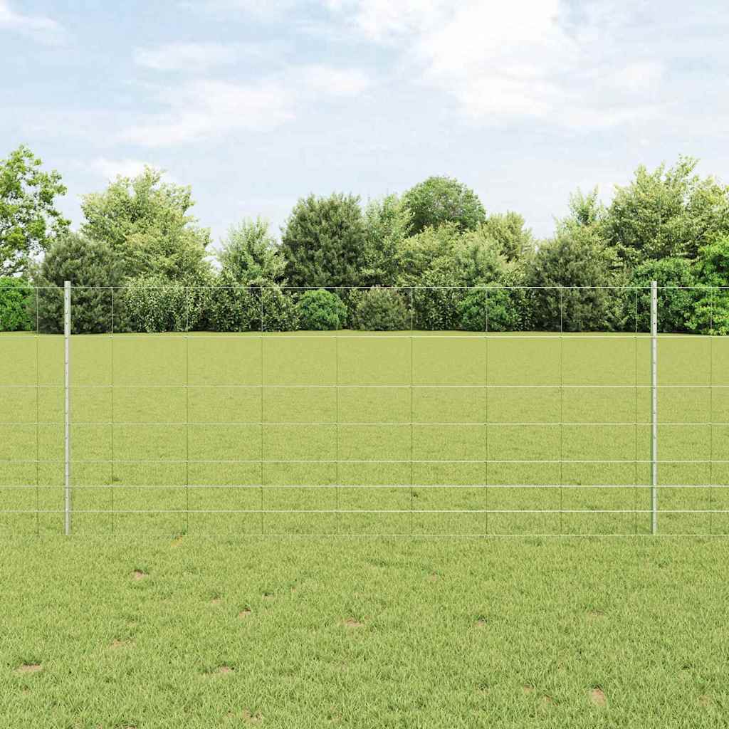 JUNG Vida Zaun mit Pfosten Silber 1 x 25 m Stahl