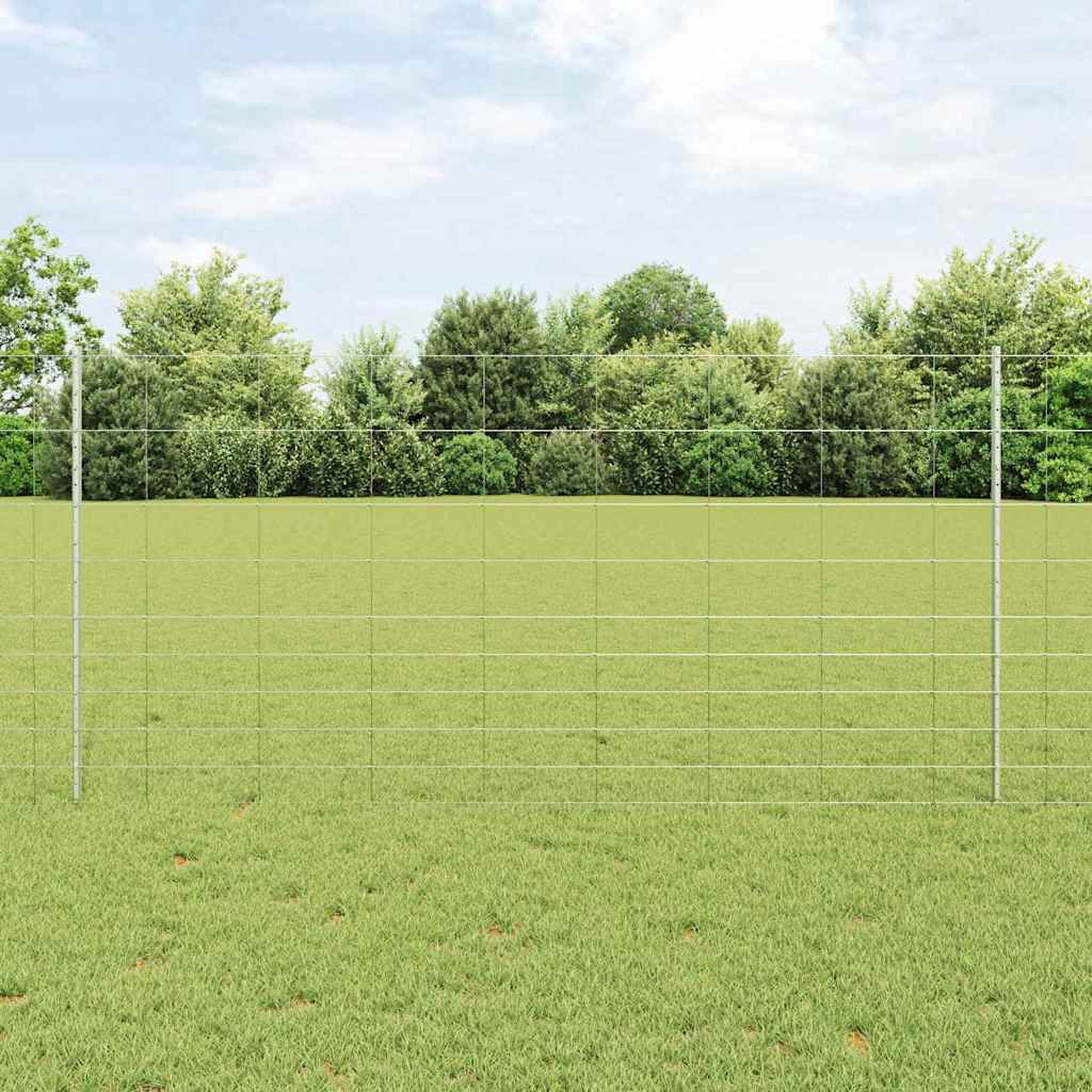 JUNG Vida Zaun mit Pfosten Silber 1,2 x 50 m Stahl