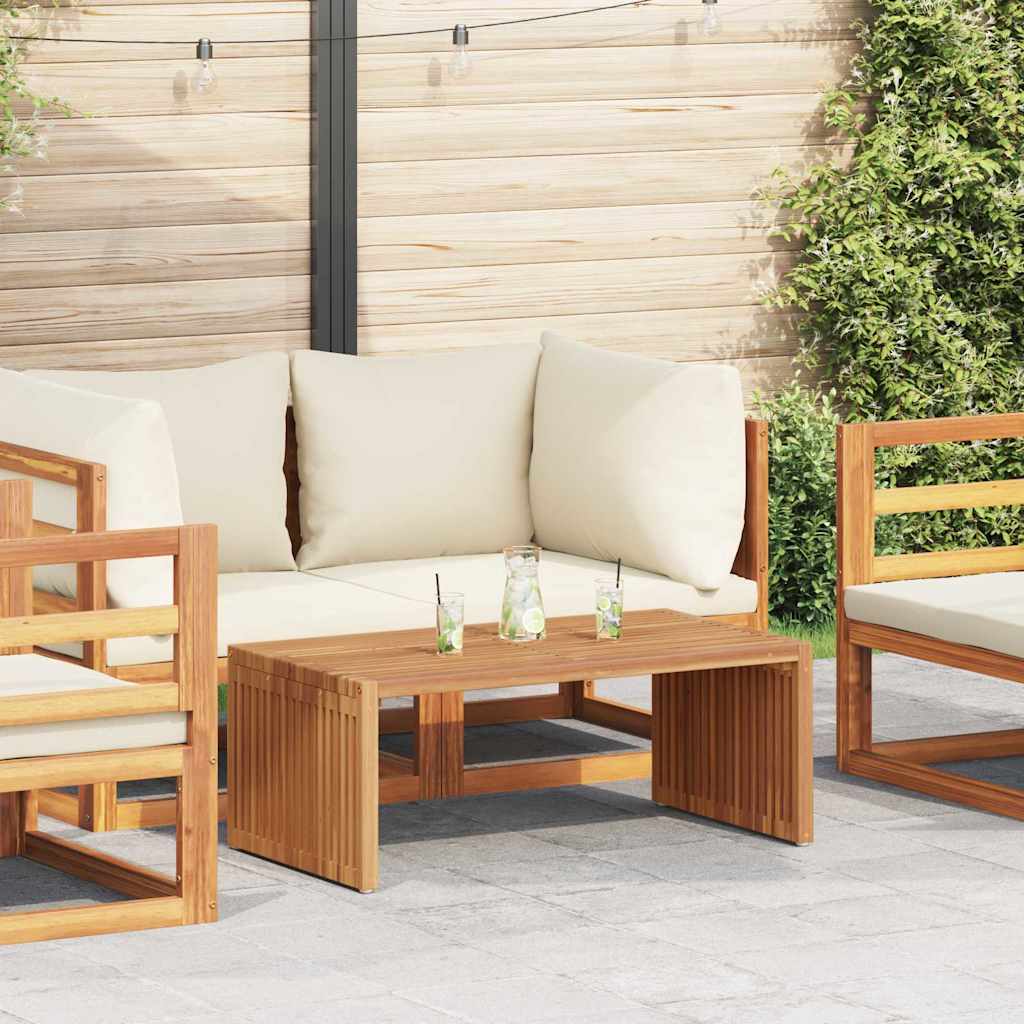JUNG Vida Garten-Beistelltisch Braun 90 x 50 x 36 cm Massivholz Teak