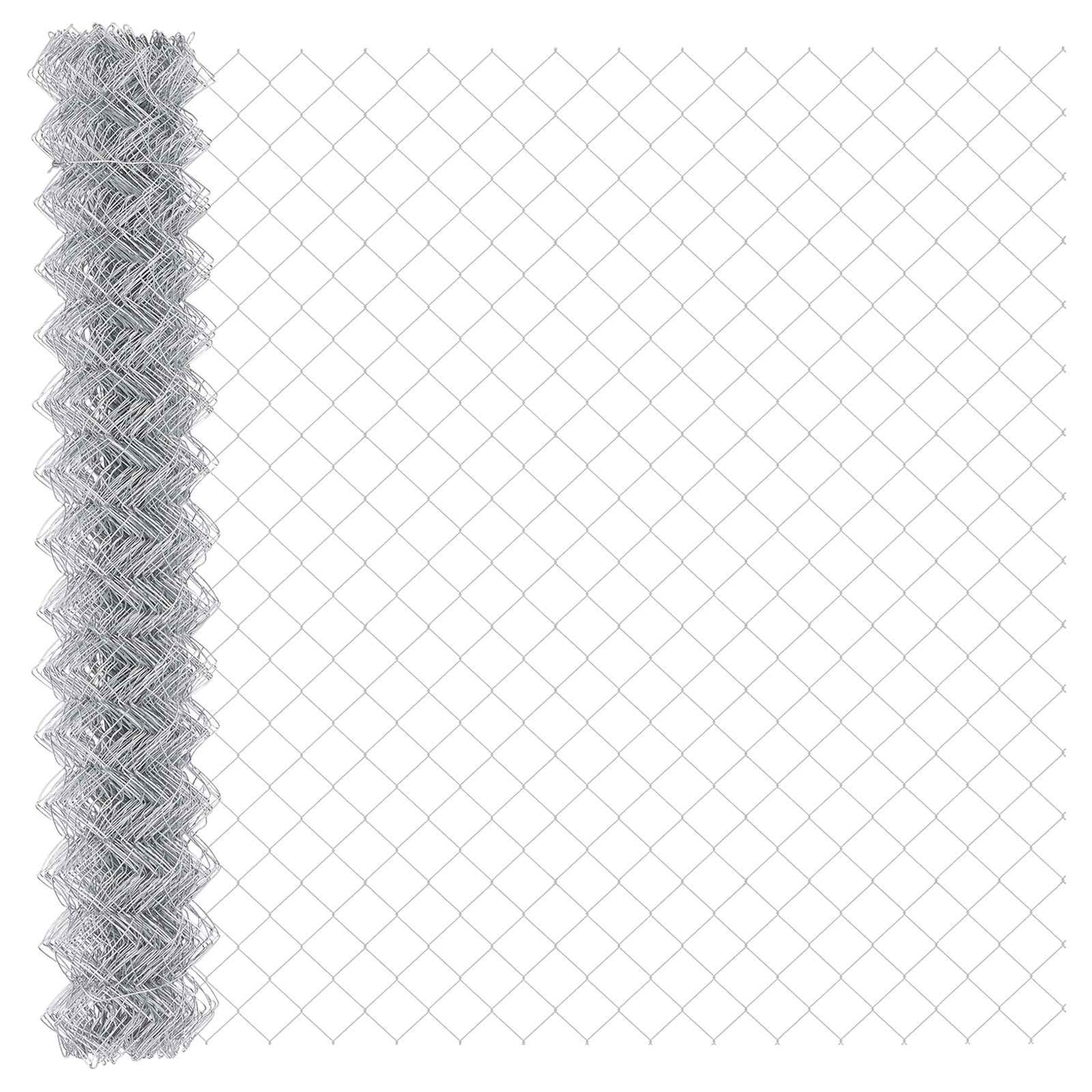 JUNG Vida Kettenzaun Silber 10 x 1,5 m Verzinkter Stahl