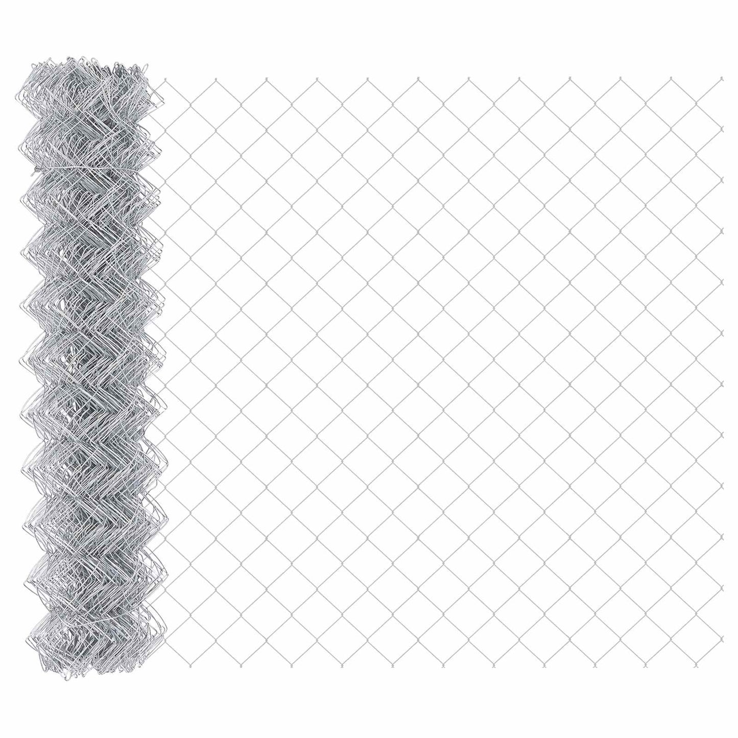 JUNG Vida Kettenzaun Silber 10 x 1,4 m Verzinkter Stahl