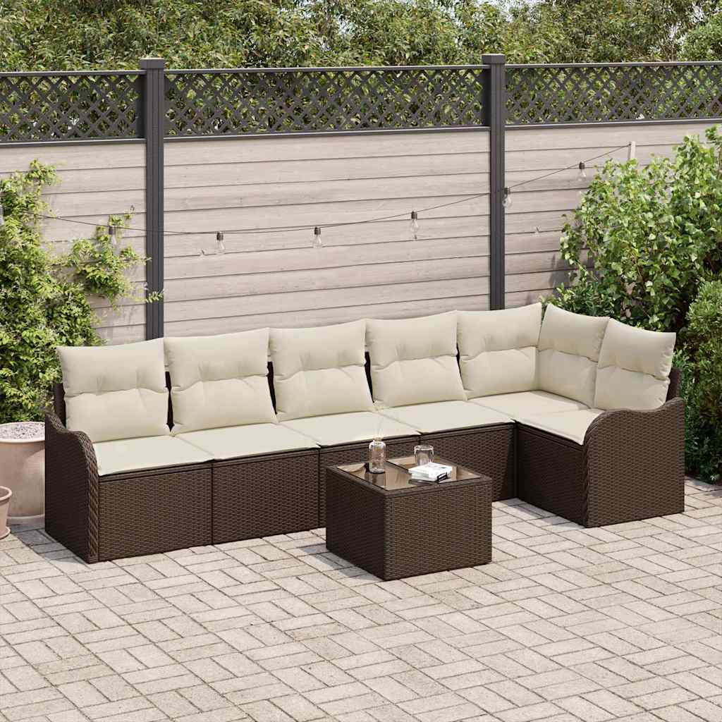 JUNG Vida Gartensofa-set Braun Poly-Rattan