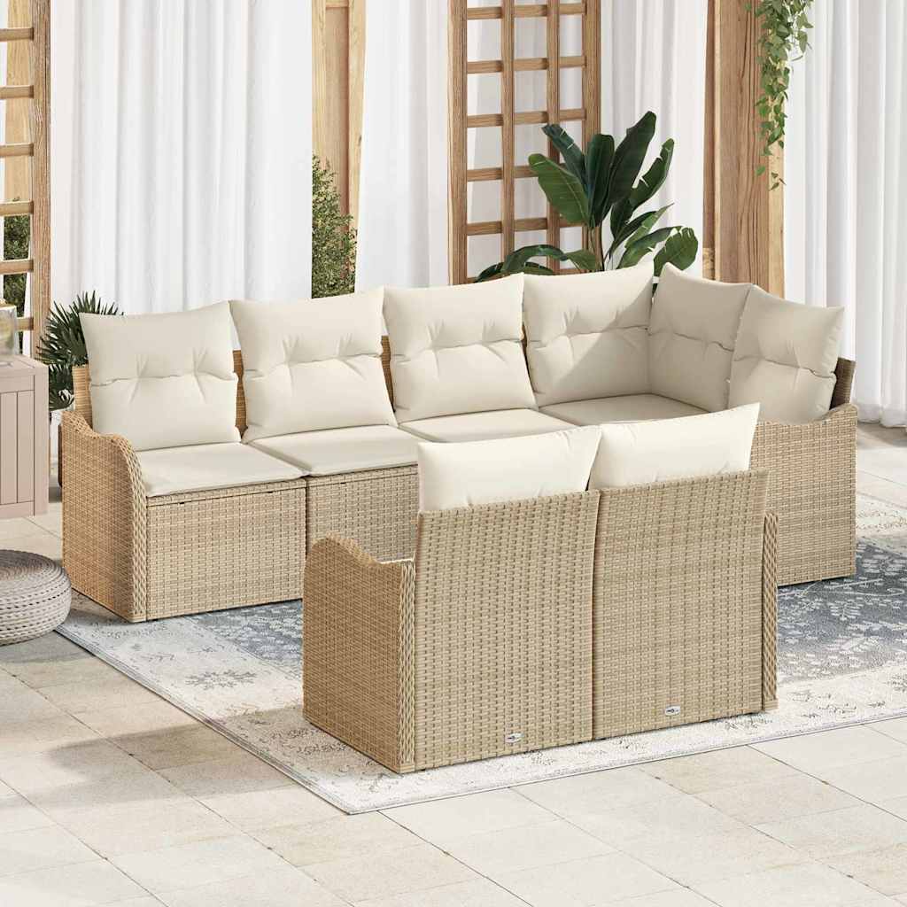 JUNG Vida Gartensofa-set Beige Poly-Rattan