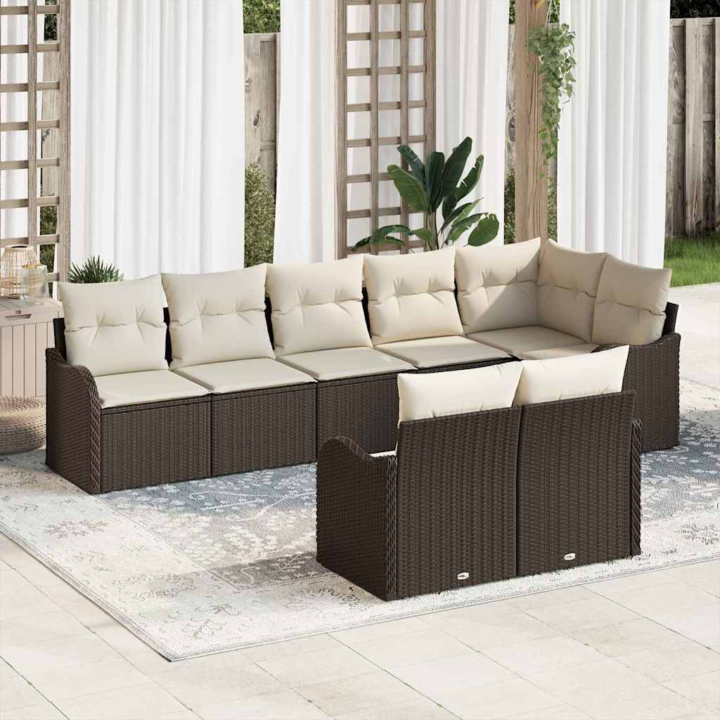 JUNG Vida Gartensofa-set Braun Poly-Rattan
