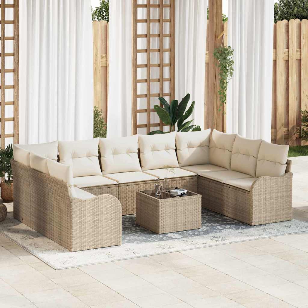 JUNG Vida Gartensofa-set Beige Poly-Rattan