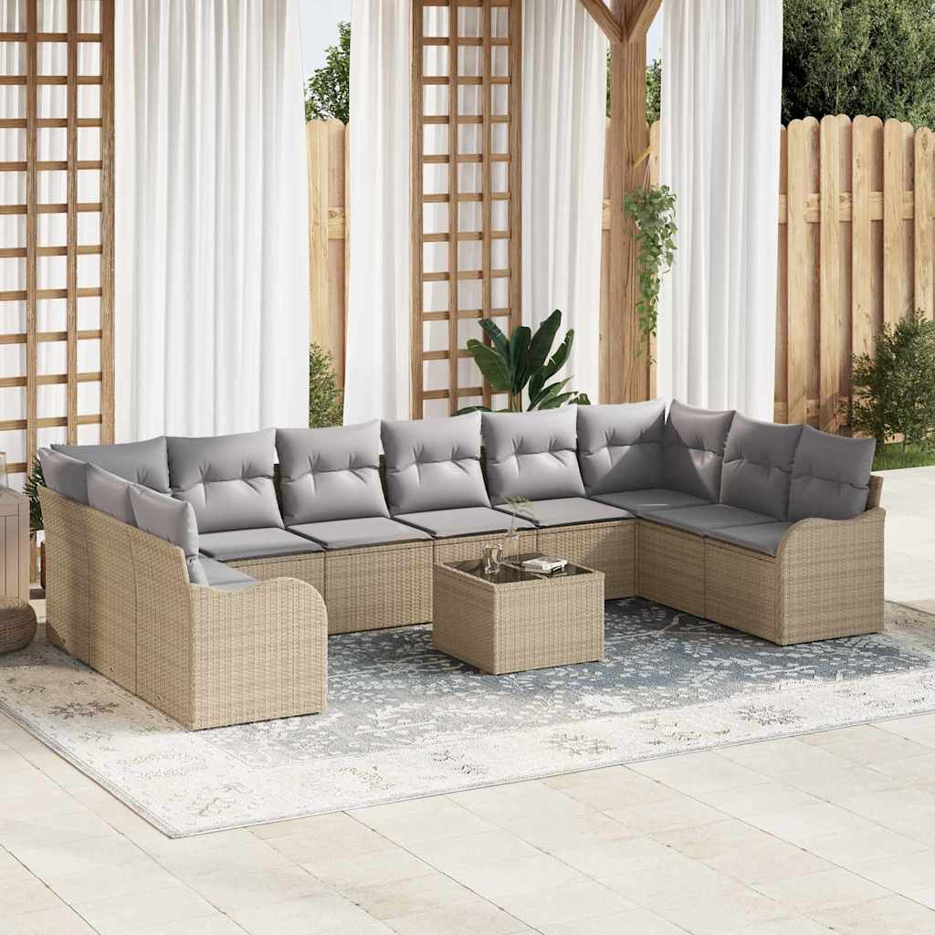JUNG Vida Gartensofa-set Beige Poly-Rattan