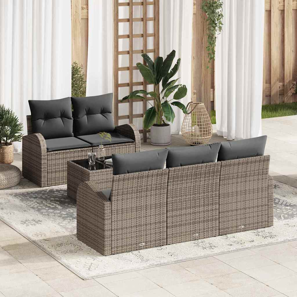 JUNG Vida Gartensofa-set Grau 55 x 55 x 37 cm Poly-Rattan