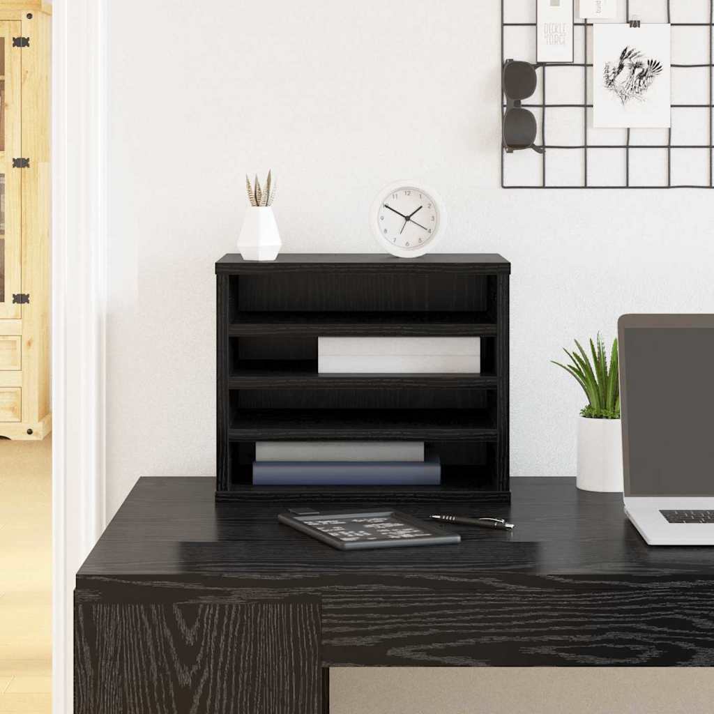 JUNG Vida Schreibtisch Organizer Schwarz Eichen-Optik 36 x 26 x 29,5 cm