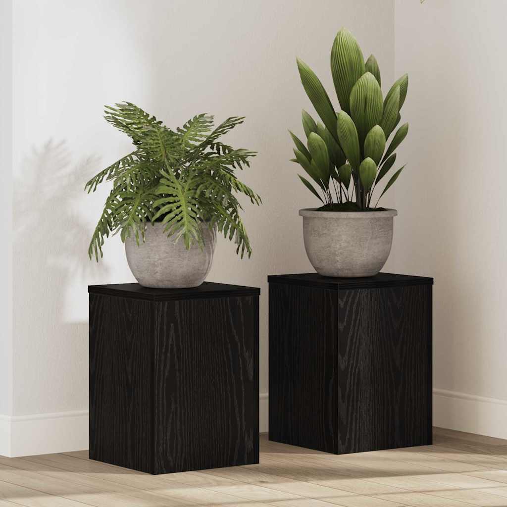 JUNG Vida Pflanzenständer 2 pcs Schwarz Eichen-Optik 25 x 25 x 35 cm