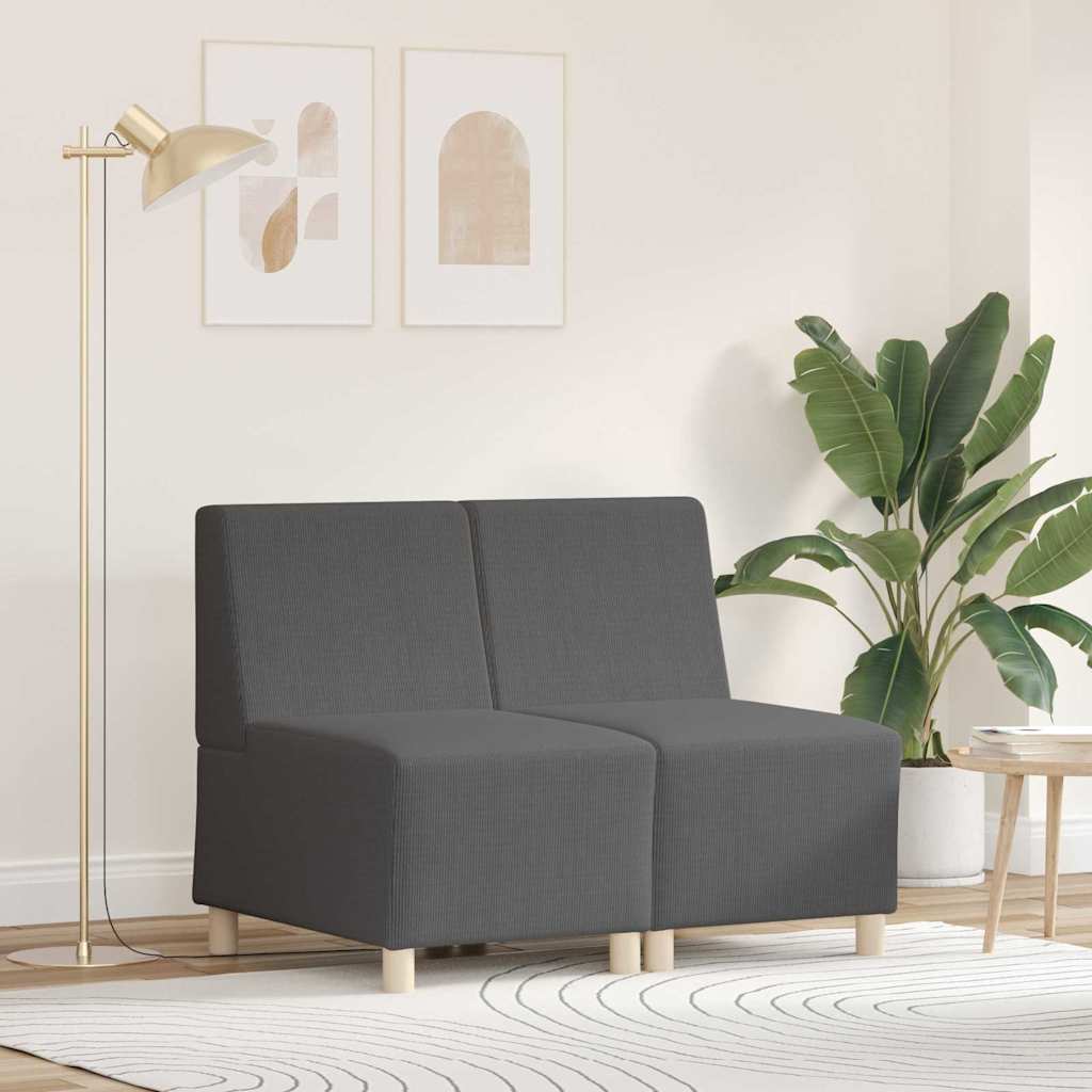 JUNG Vida Modulares Armfreies Sofa 2 pcs Dunkelgrau 55 x 74 x 82 cm