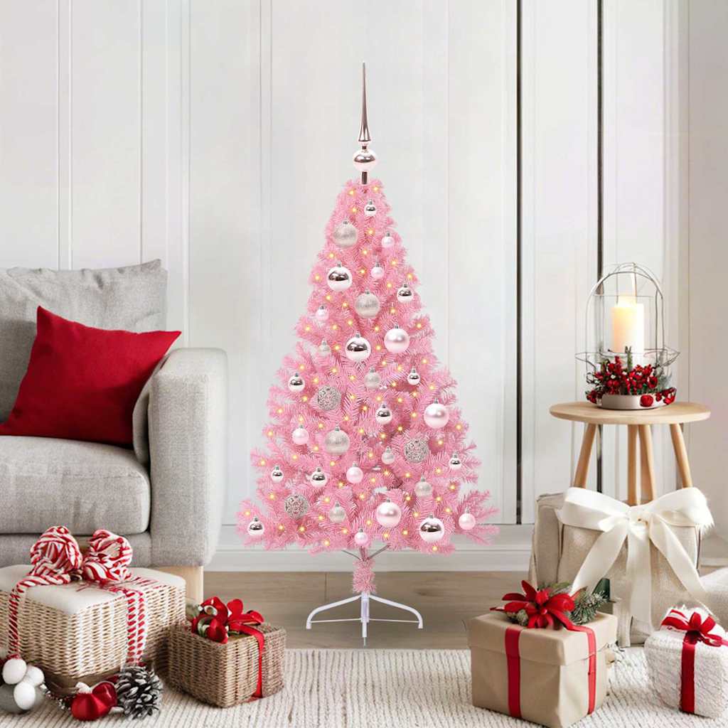 JUNG Vida Künstlicher vorbeleuchteter Weihnachtsbaum Rosa 120 cm PVC