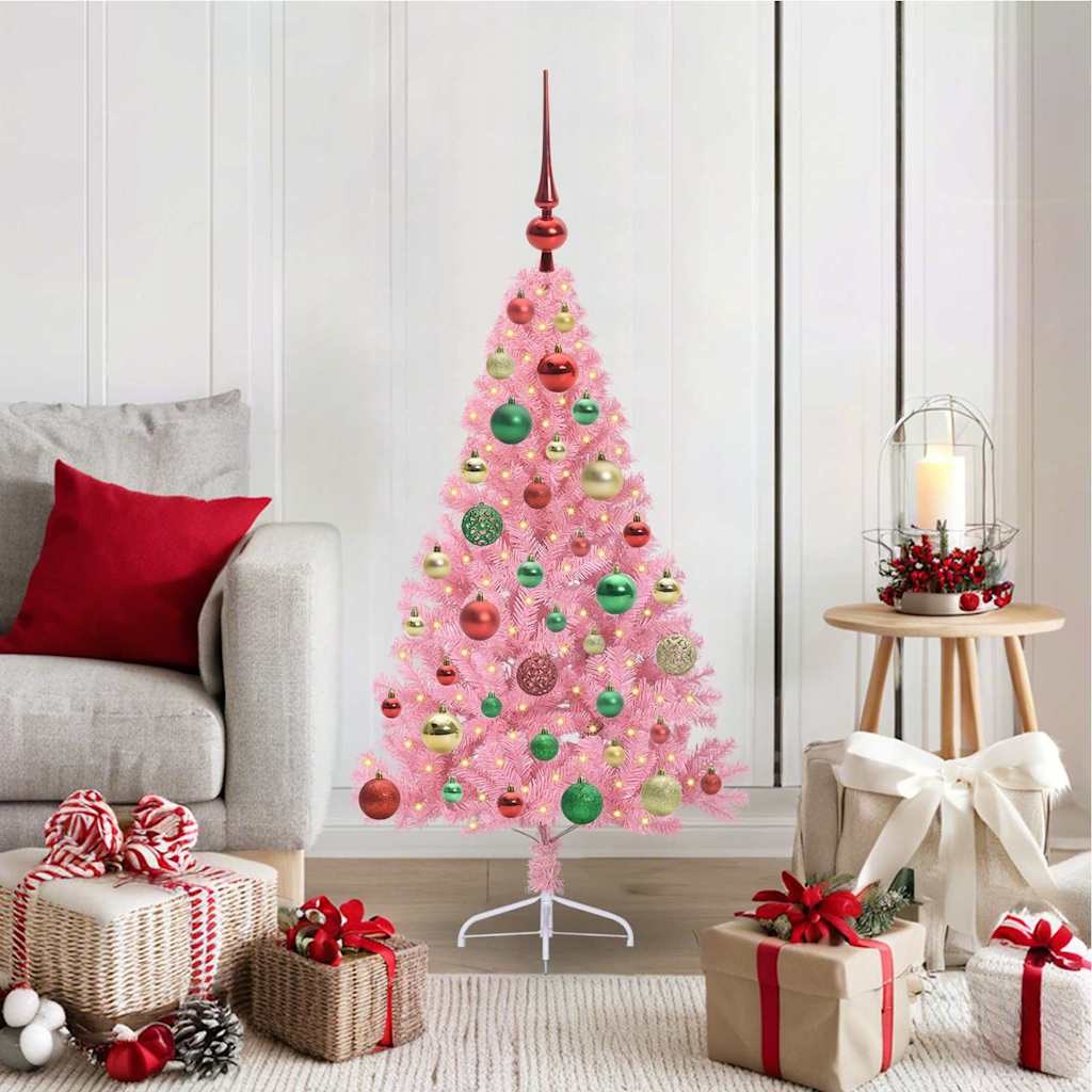 JUNG Vida Künstlicher vorbeleuchteter Weihnachtsbaum Rosa 120 cm PVC
