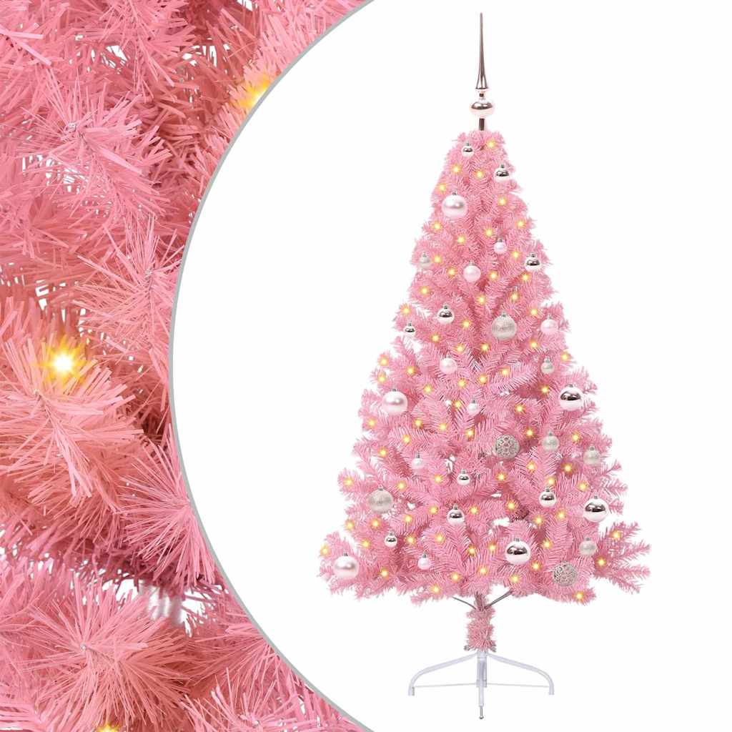 JUNG Vida Künstlicher vorbeleuchteter Weihnachtsbaum Rosa 150 cm PVC
