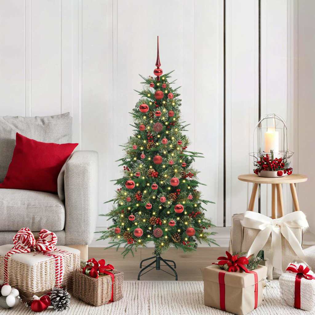 JUNG Vida Künstlicher klappbarer Weihnachtsbaum Grün 120 cm PE und PVC