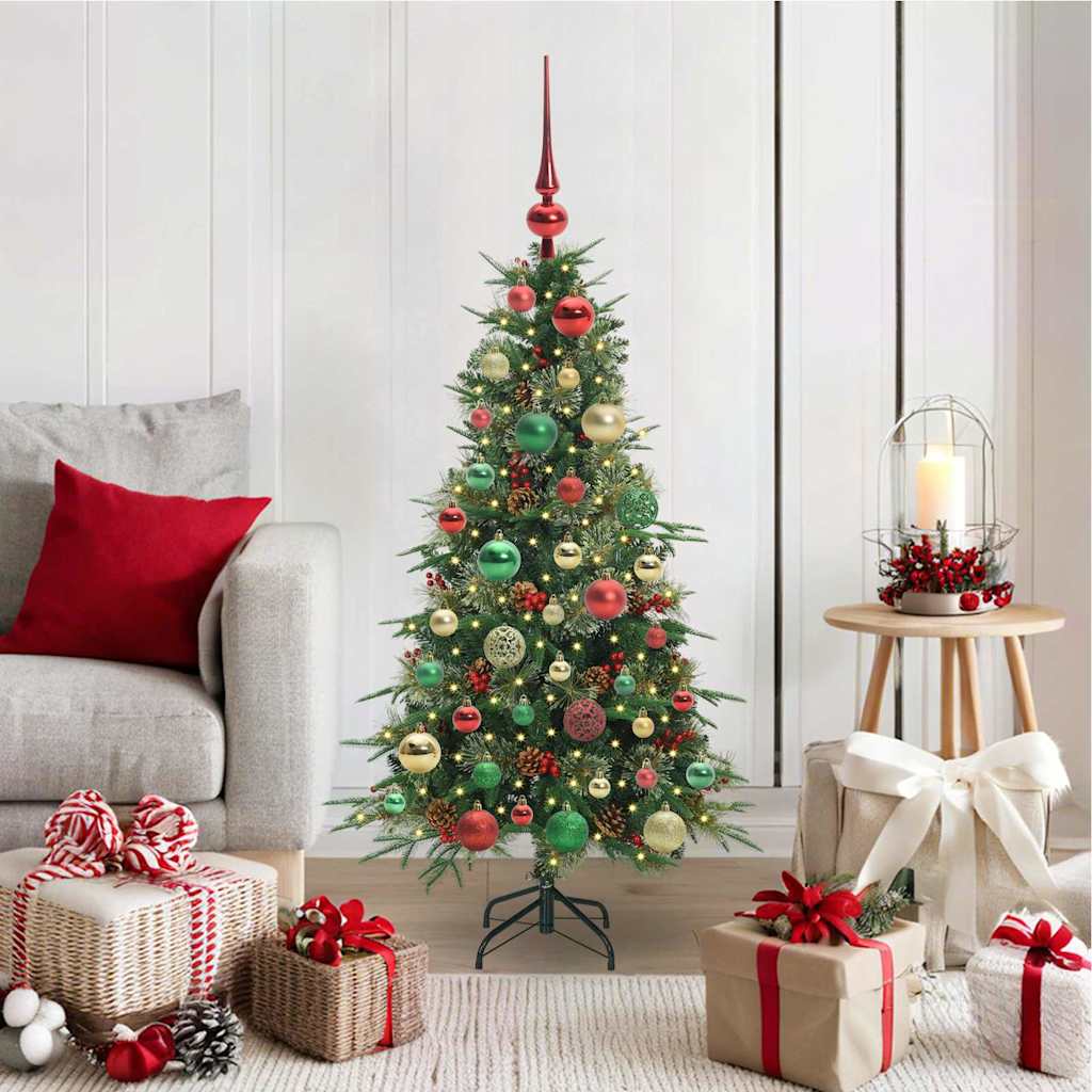 JUNG Vida Künstlicher klappbarer Weihnachtsbaum Grün 120 cm PE und PVC