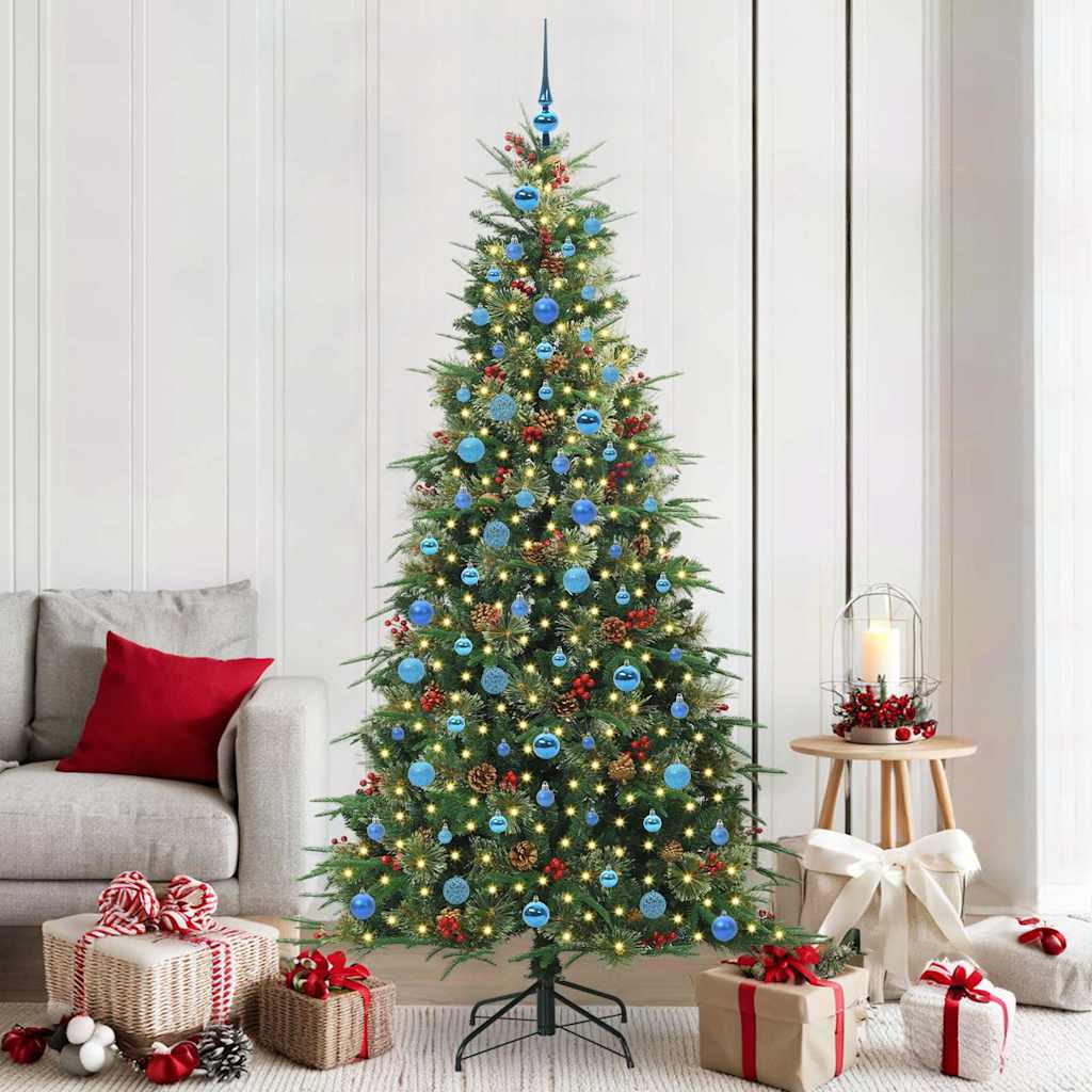 JUNG Vida Künstlicher klappbarer Weihnachtsbaum Grün 210 cm PE und PVC