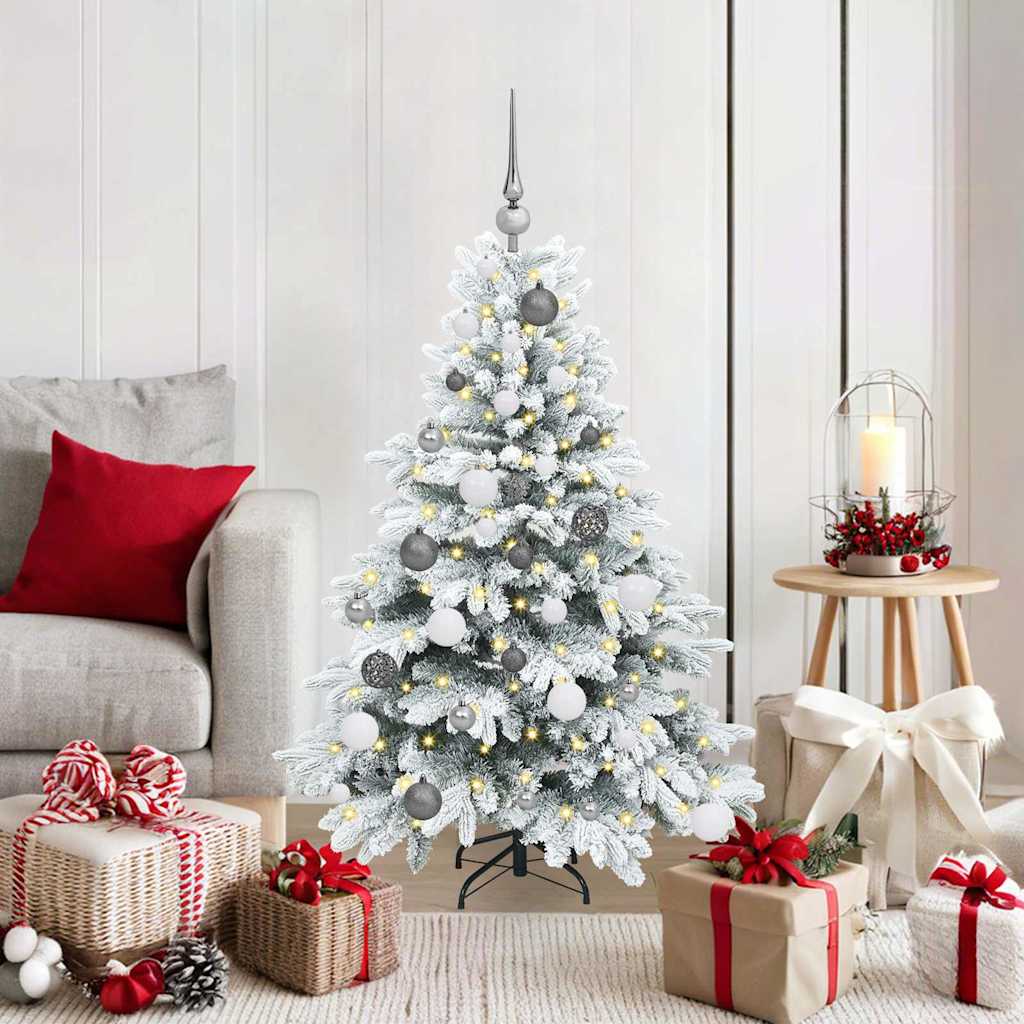 JUNG Vida Künstlicher Weihnachtsbaum mit 150 LEDs Weiß 120 cm PE und PVC