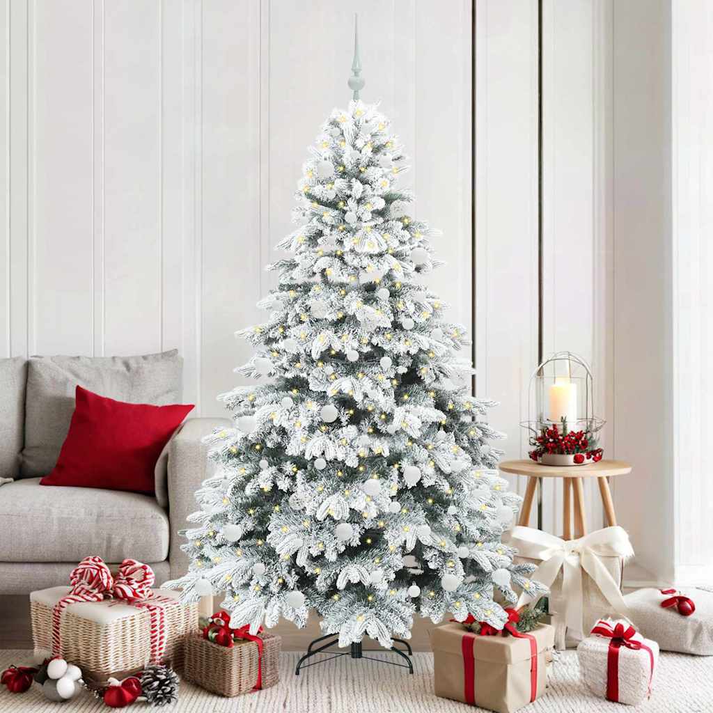 JUNG Vida Künstlicher Weihnachtsbaum mit 300 LEDs Weiß 180 cm PE und PVC