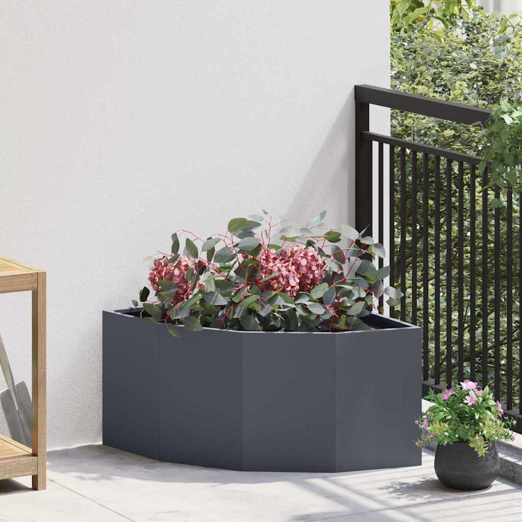 JUNG Vida Eckpflanzer Anthrazit 60 x 60 x 35 cm Stahl