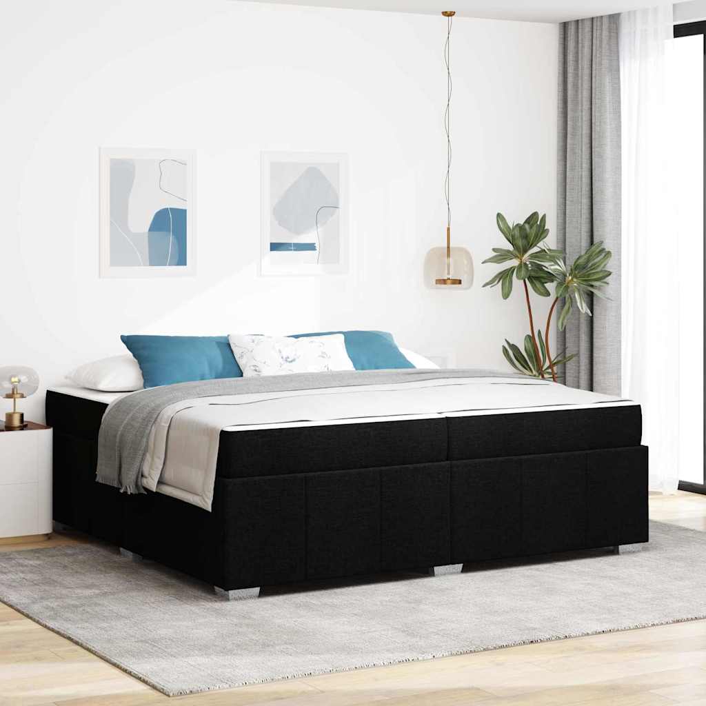 JUNG Vida Bettrahmen mit Matratze Schwarz 200 x 200 cm Stoff