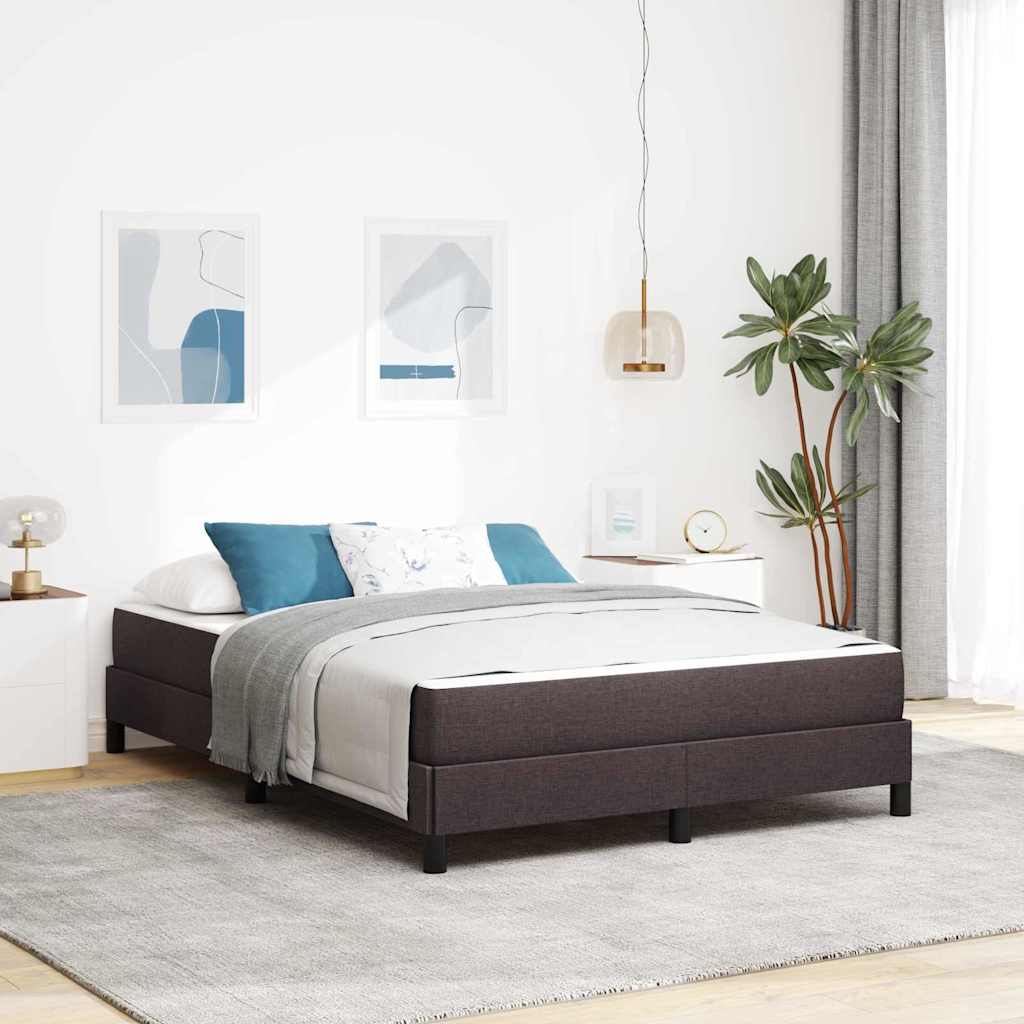 JUNG Vida Boxspringbett mit Matratze Dunkelbraun 160 x 200 cm Stoff
