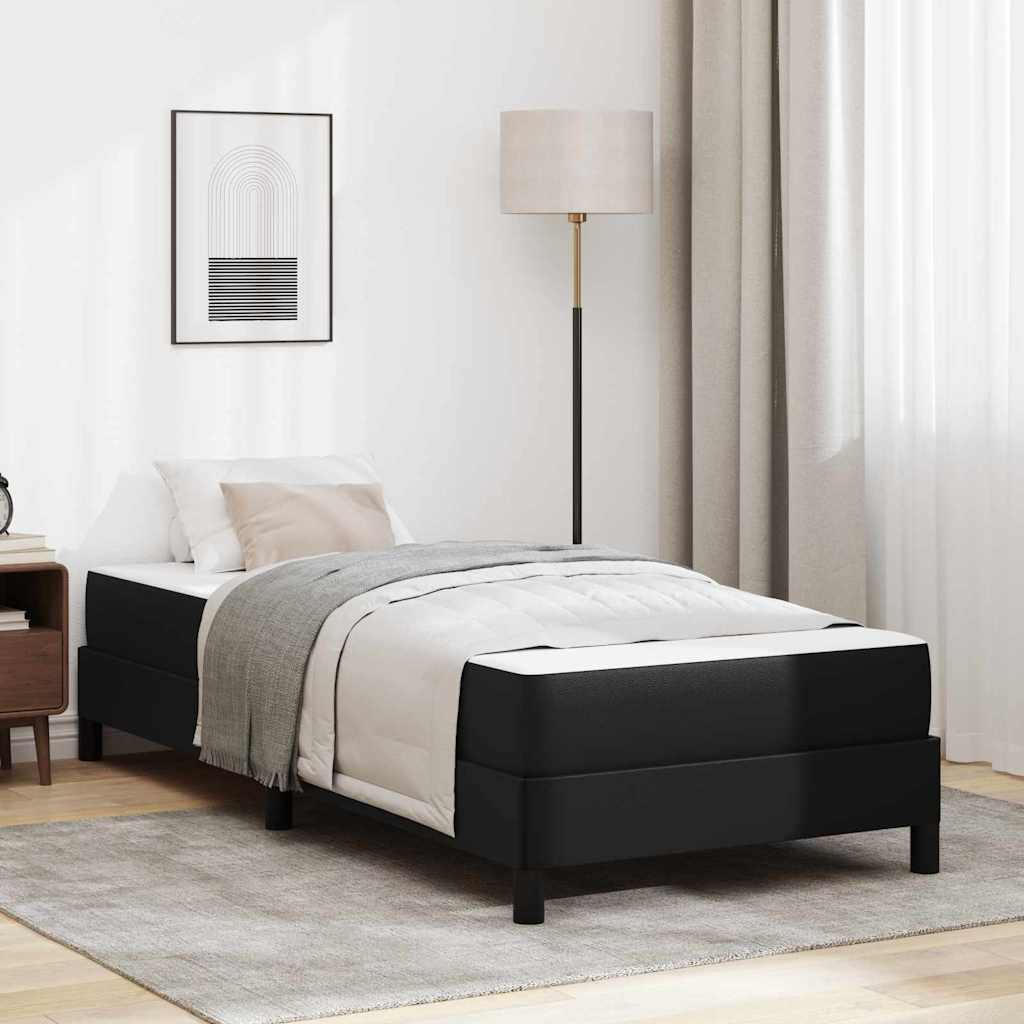 JUNG Vida Bettrahmen mit Matratze Schwarz 80 x 200 cm Stoff