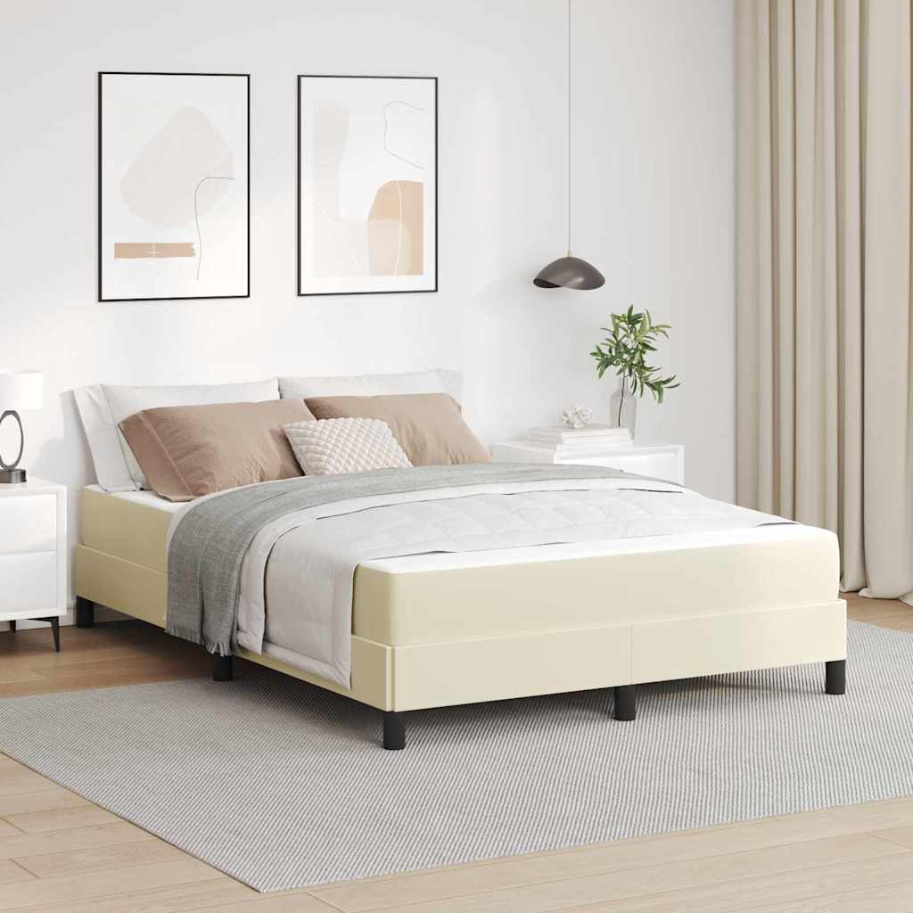 JUNG Vida Bettrahmen mit Matratze Creme 140 x 190 cm Stoff