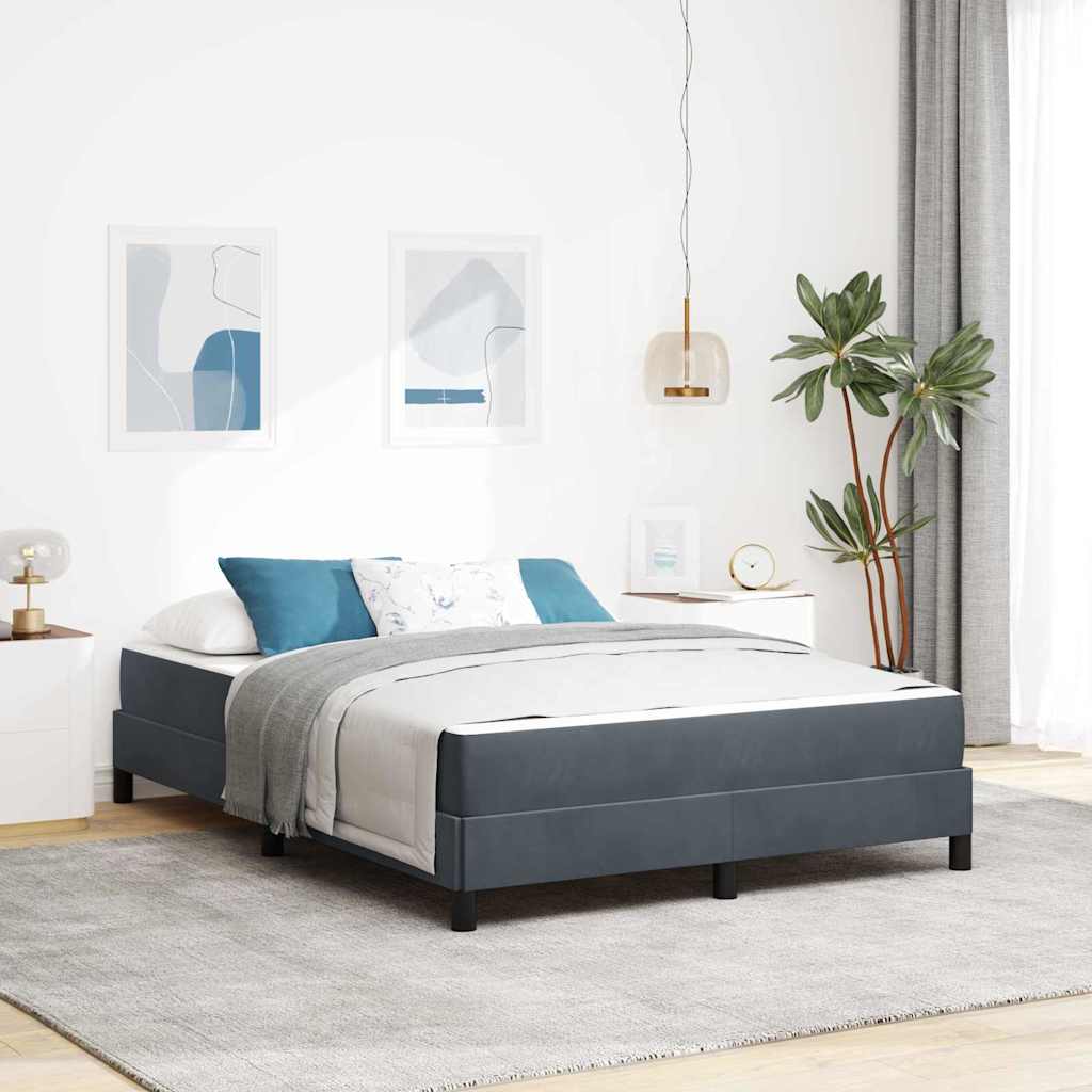 JUNG Vida Boxspringbett mit Matratze Dunkelgrau 160 x 200 cm Stoff