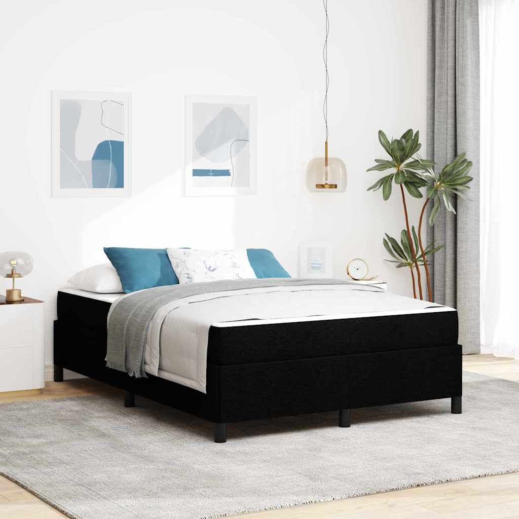 JUNG Vida Boxspringbett Schwarz 140 x 200 cm Stoff