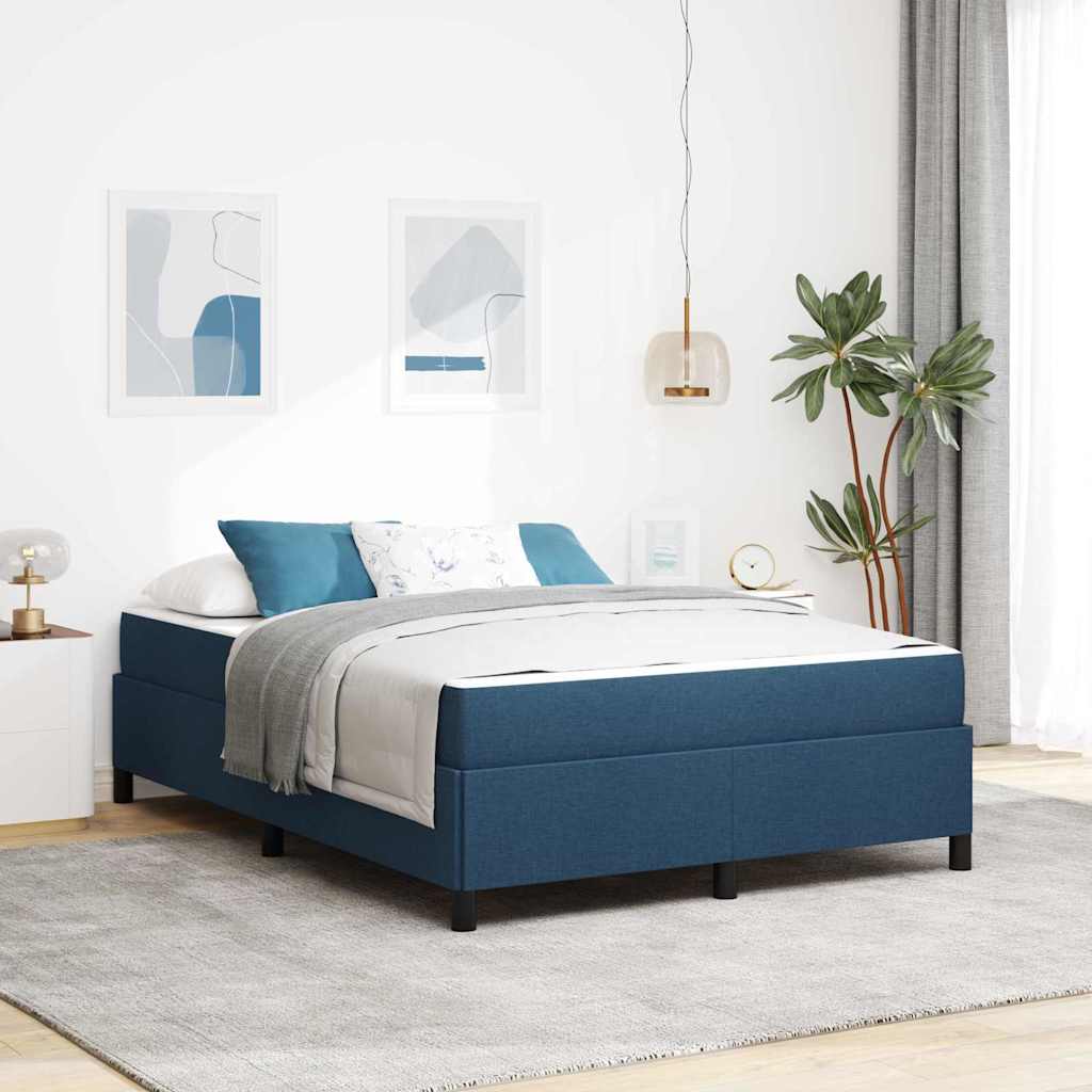 JUNG Vida Boxspringbett Blau 160 x 200 cm Stoff