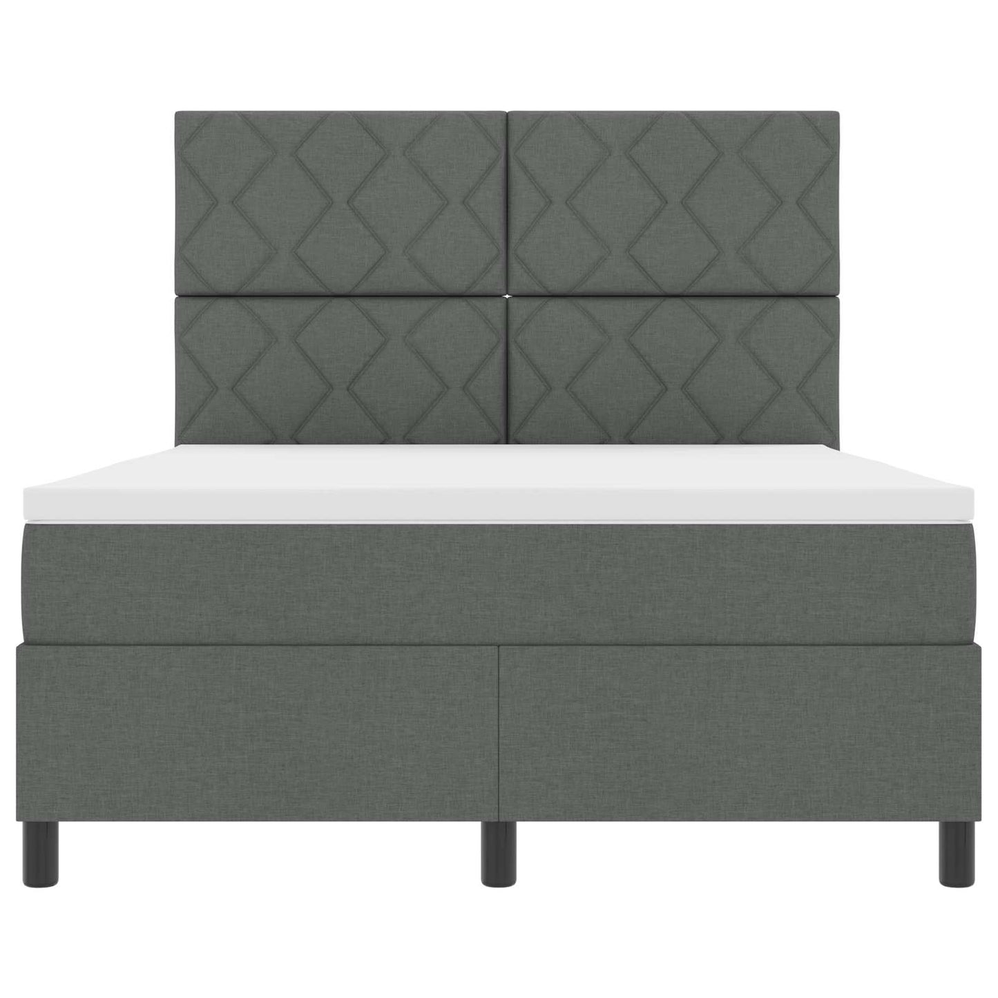 JUNG Vida Boxspringbett mit Matratze Dunkelgrau 160 x 200 cm Stoff