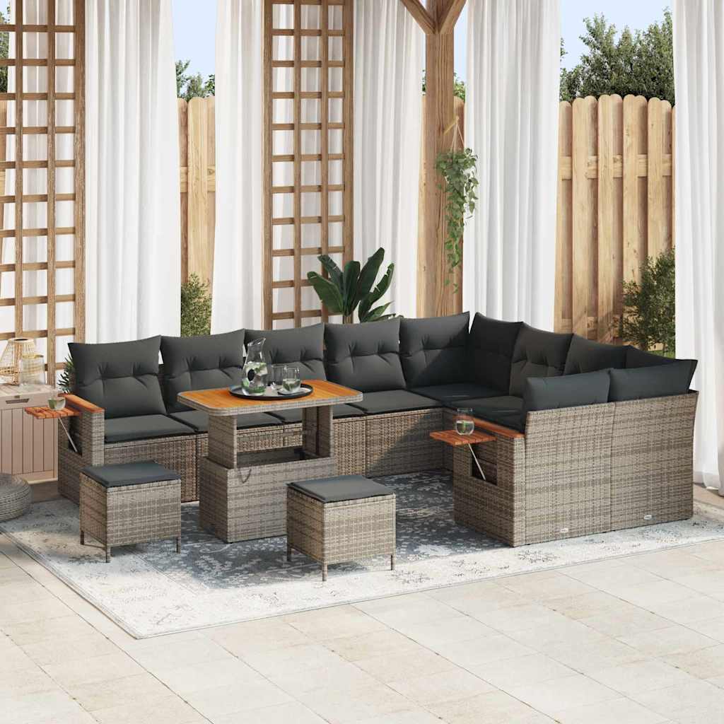 JUNG Vida Gartensofa-set 12 pcs Grau Poly-Rattan