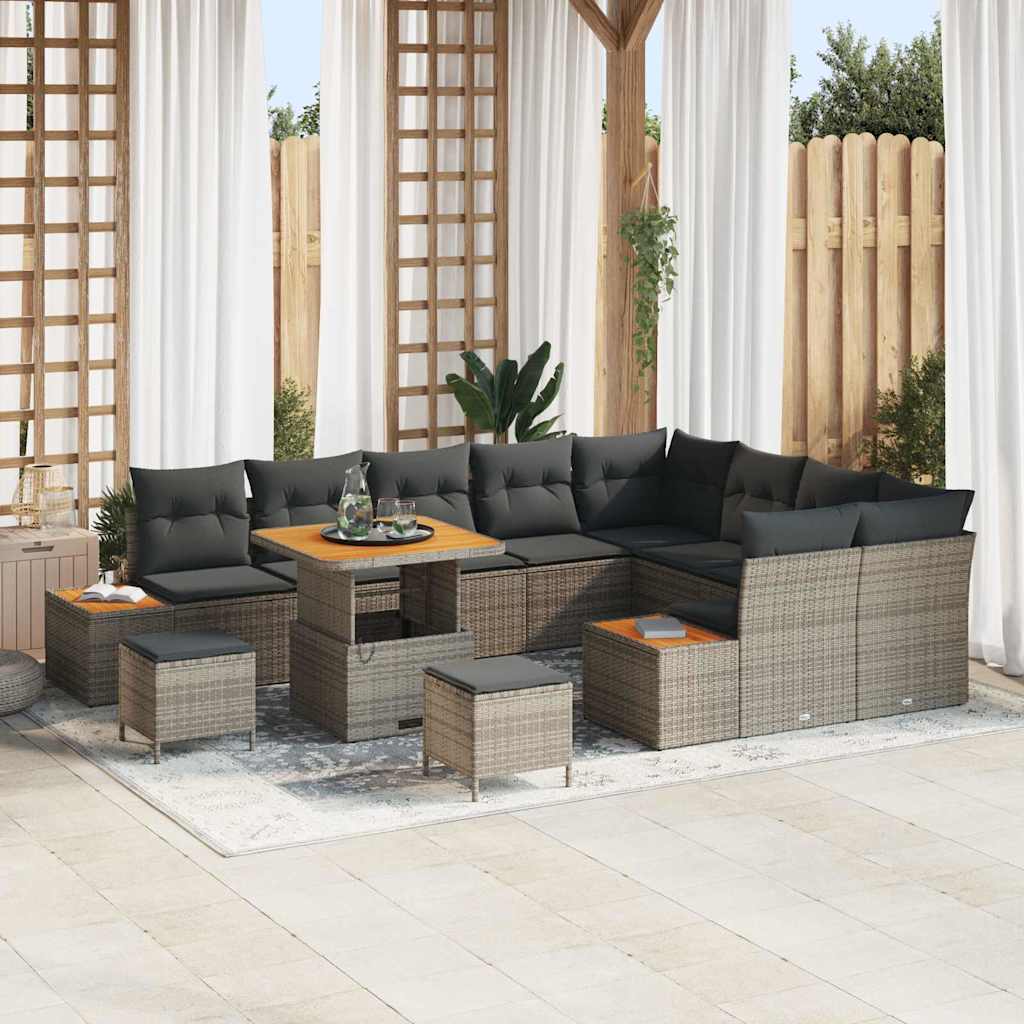 JUNG Vida Gartensofa-set mit Kissen 12 pcs Grau