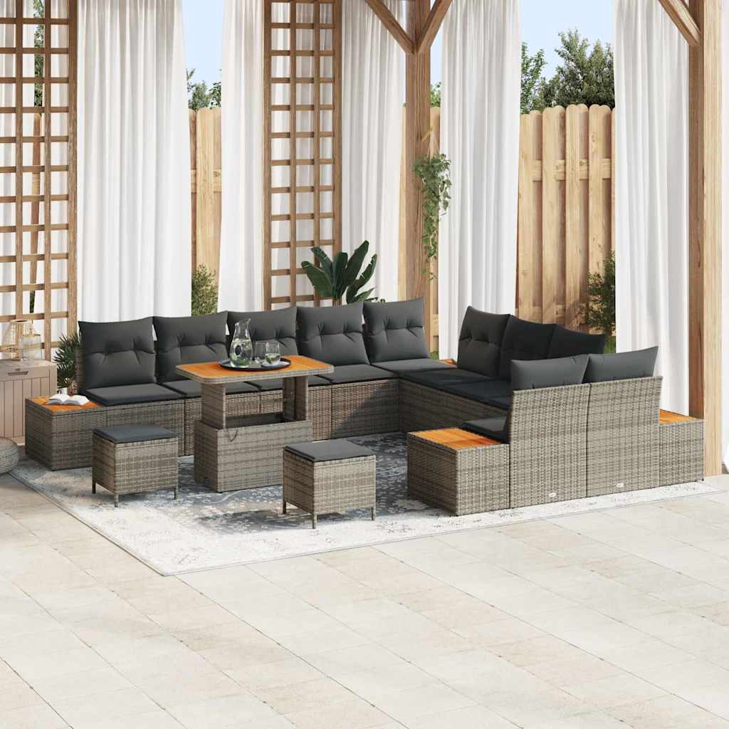 JUNG Vida Gartensofa-set mit Kissen 13 pcs Grau